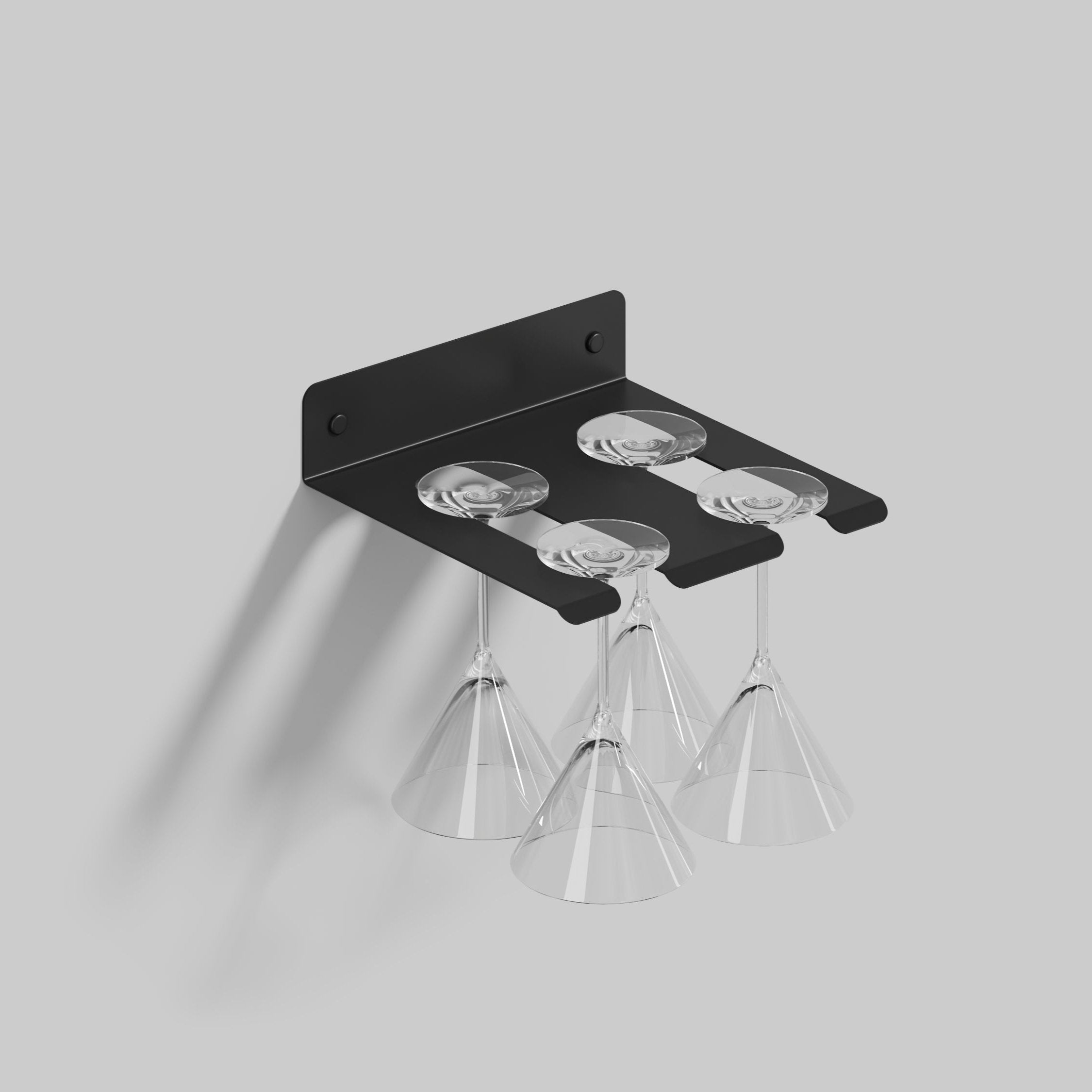Black metal wall kitchen holder