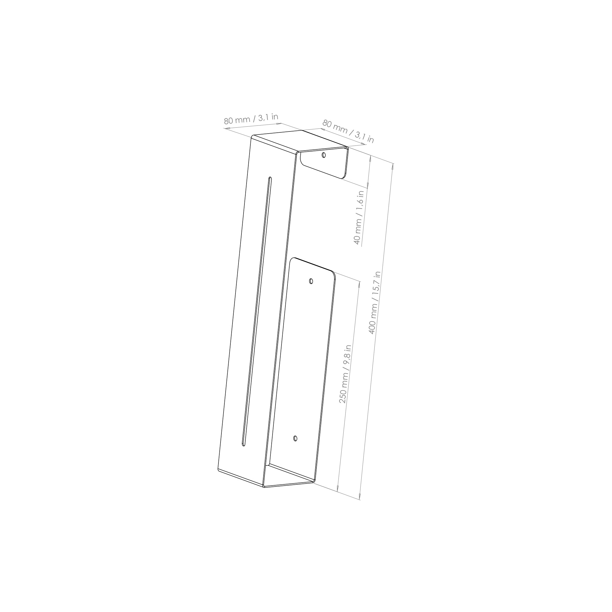 wall mount towel storage drawing