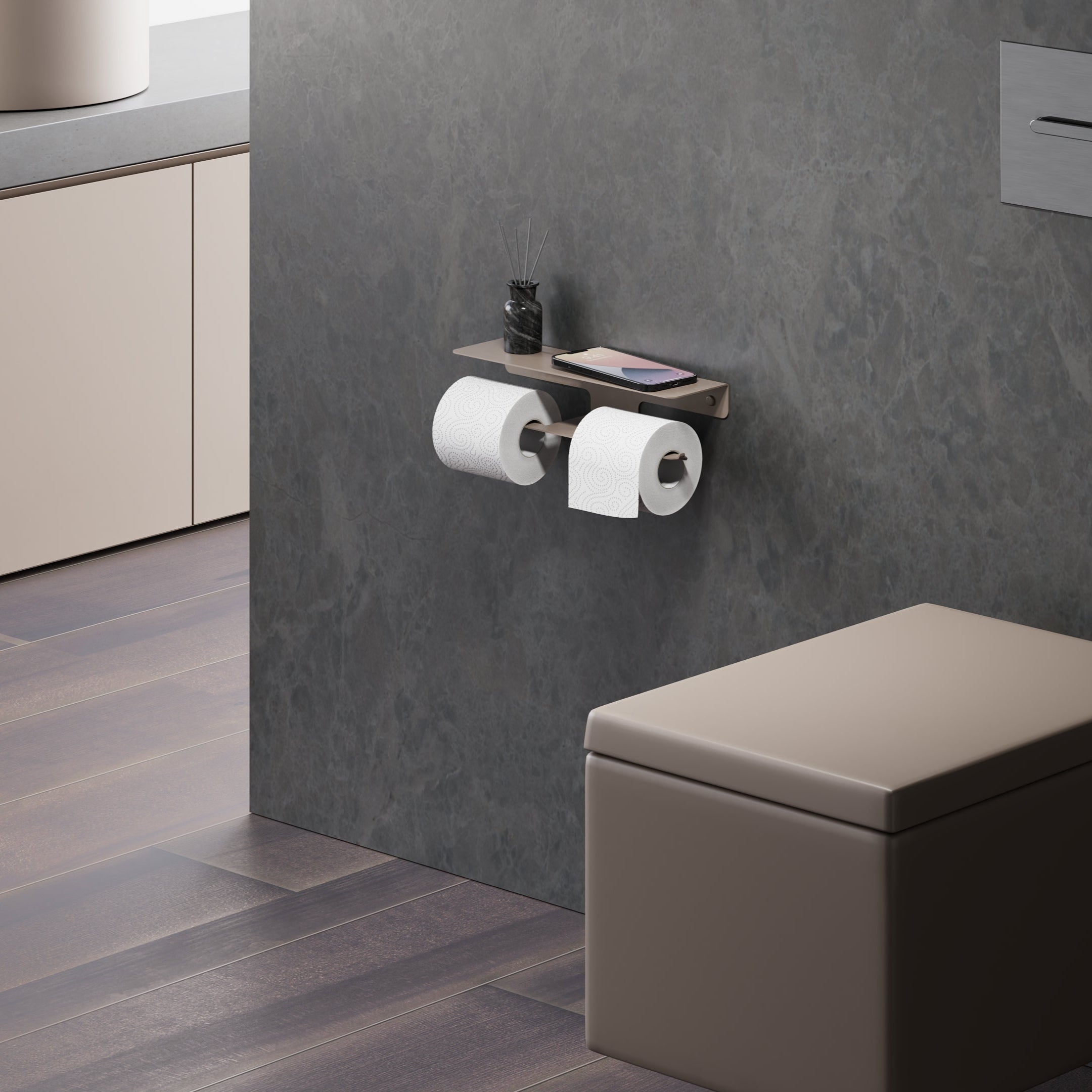 wall-mount toilet paper holder