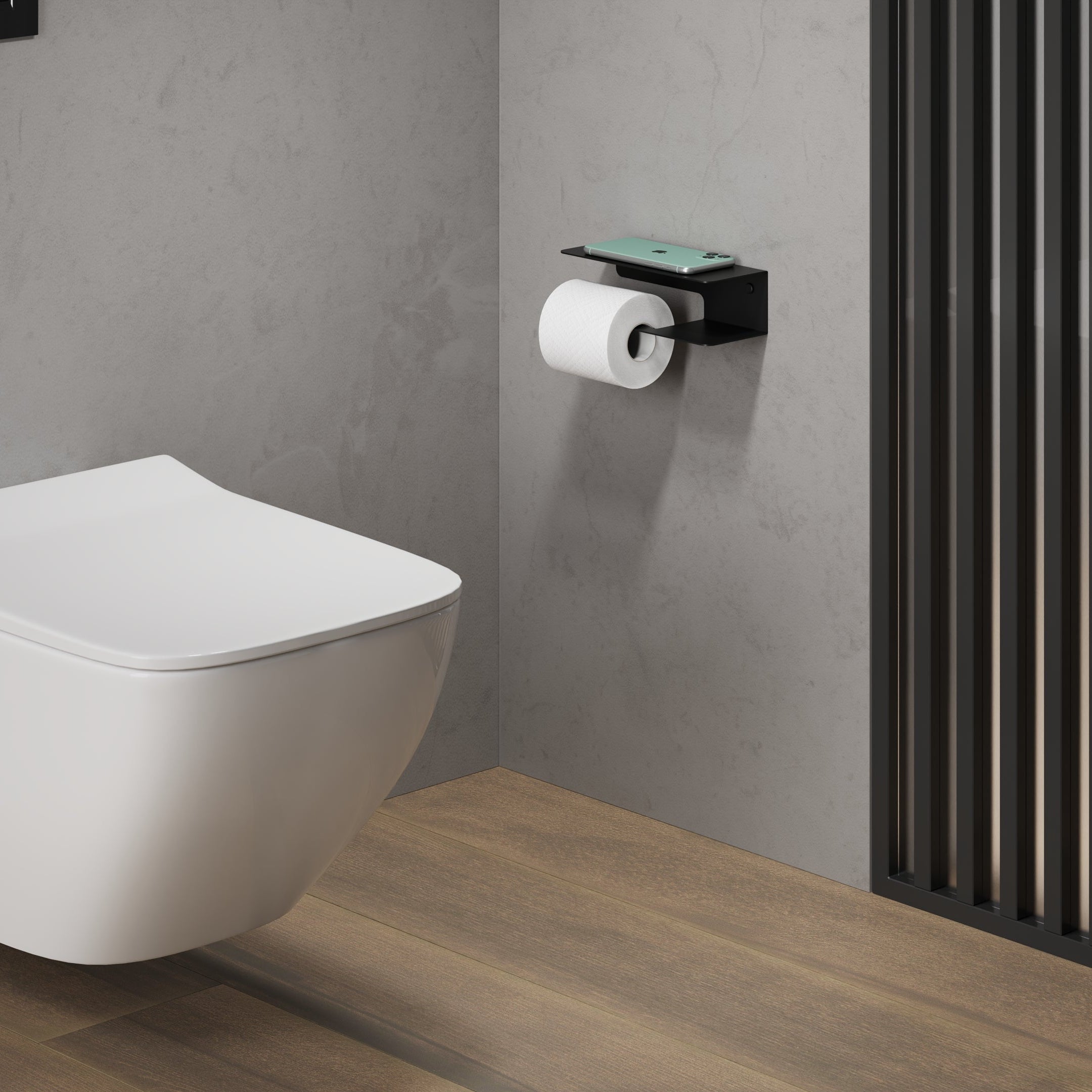 toilet paper holder wall mount in the toilet room