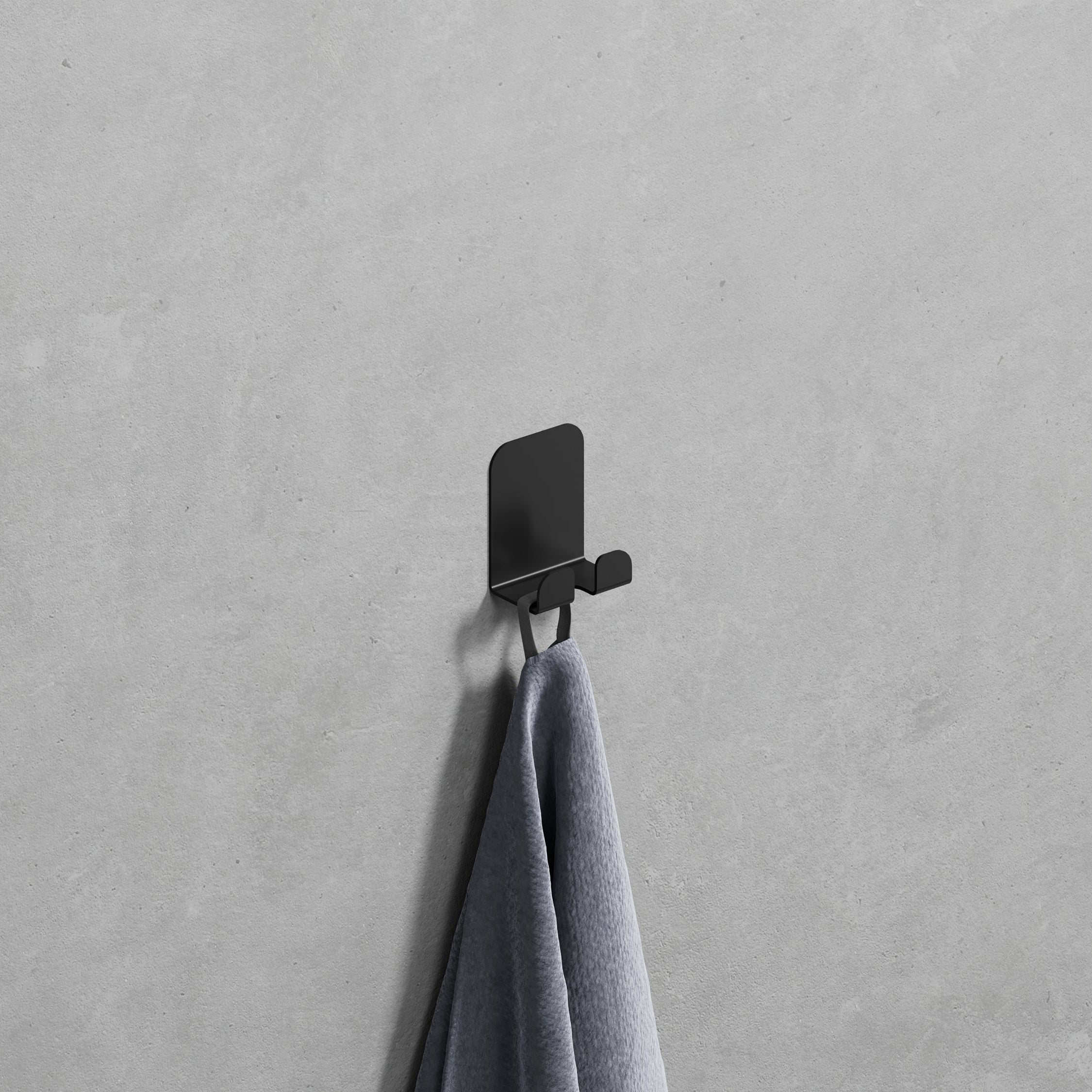 black matte steel towel hook