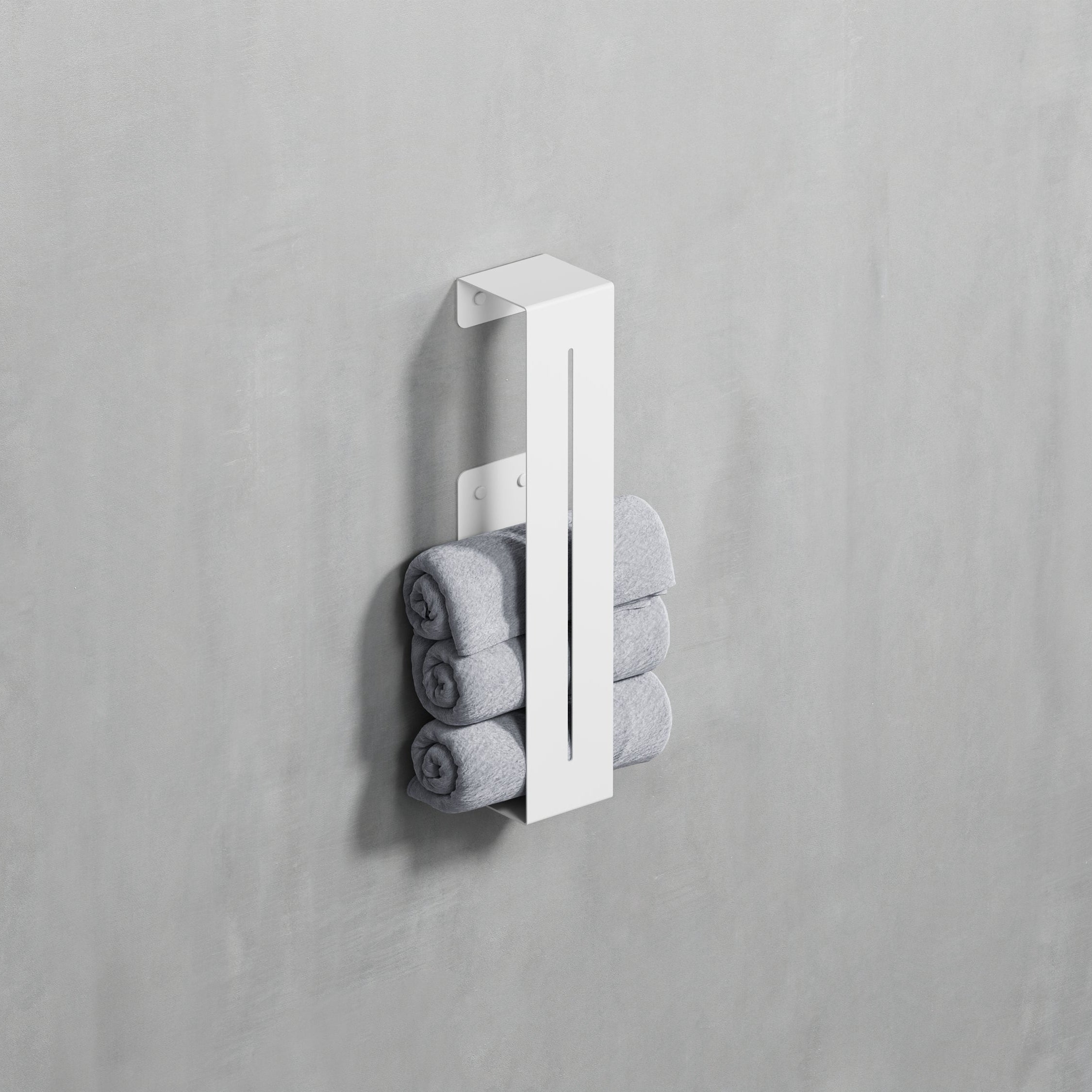 Towel storage white powder coated steel