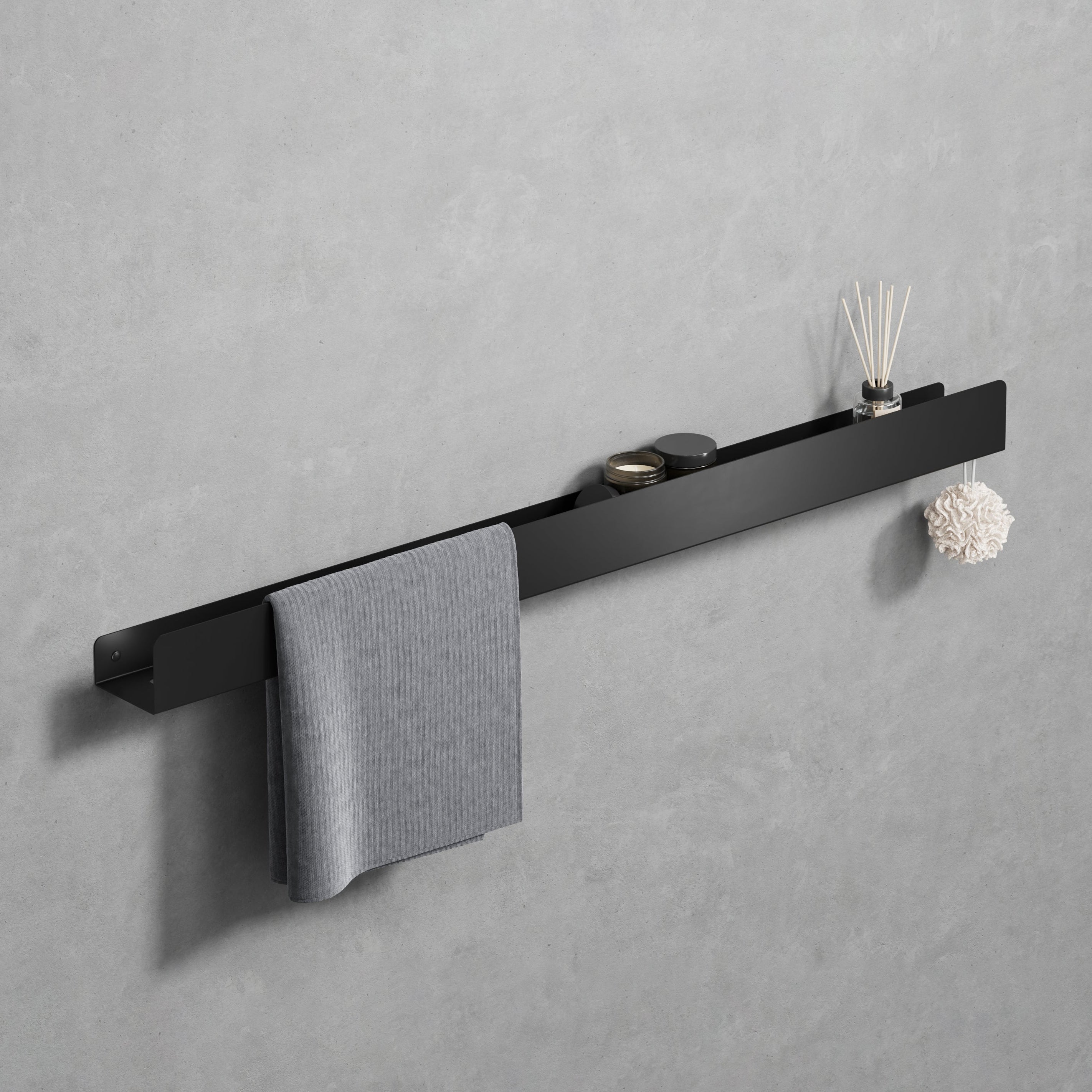 towel shelf with hook