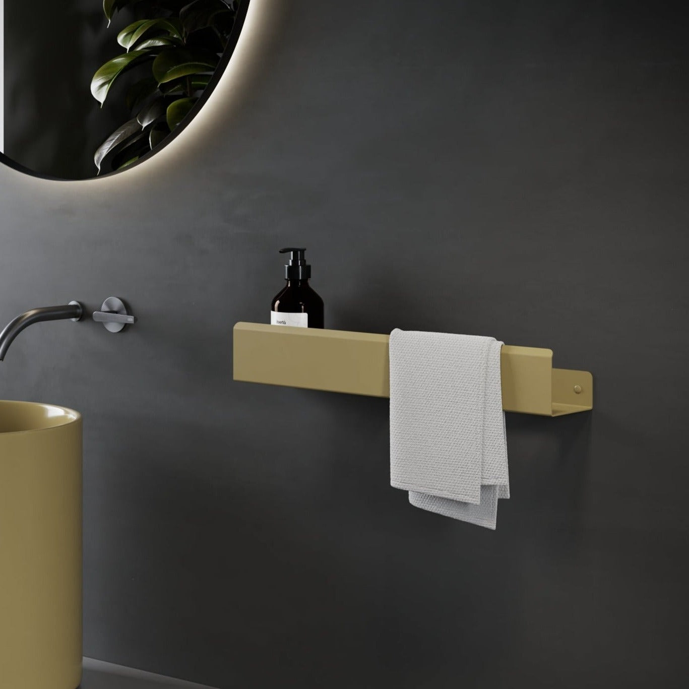color metal shelf for bathroom loft