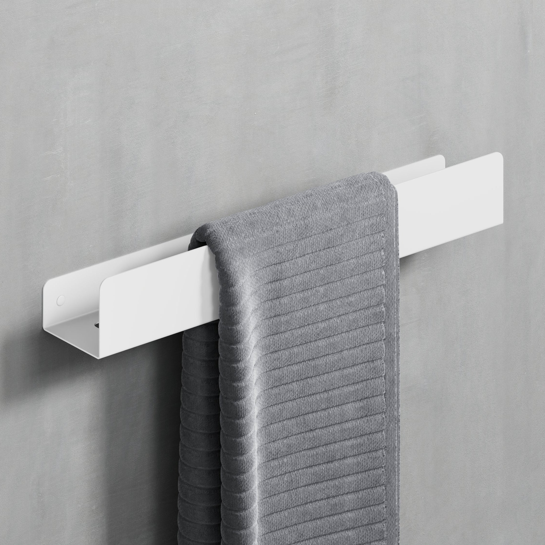 Towel shelf white steel