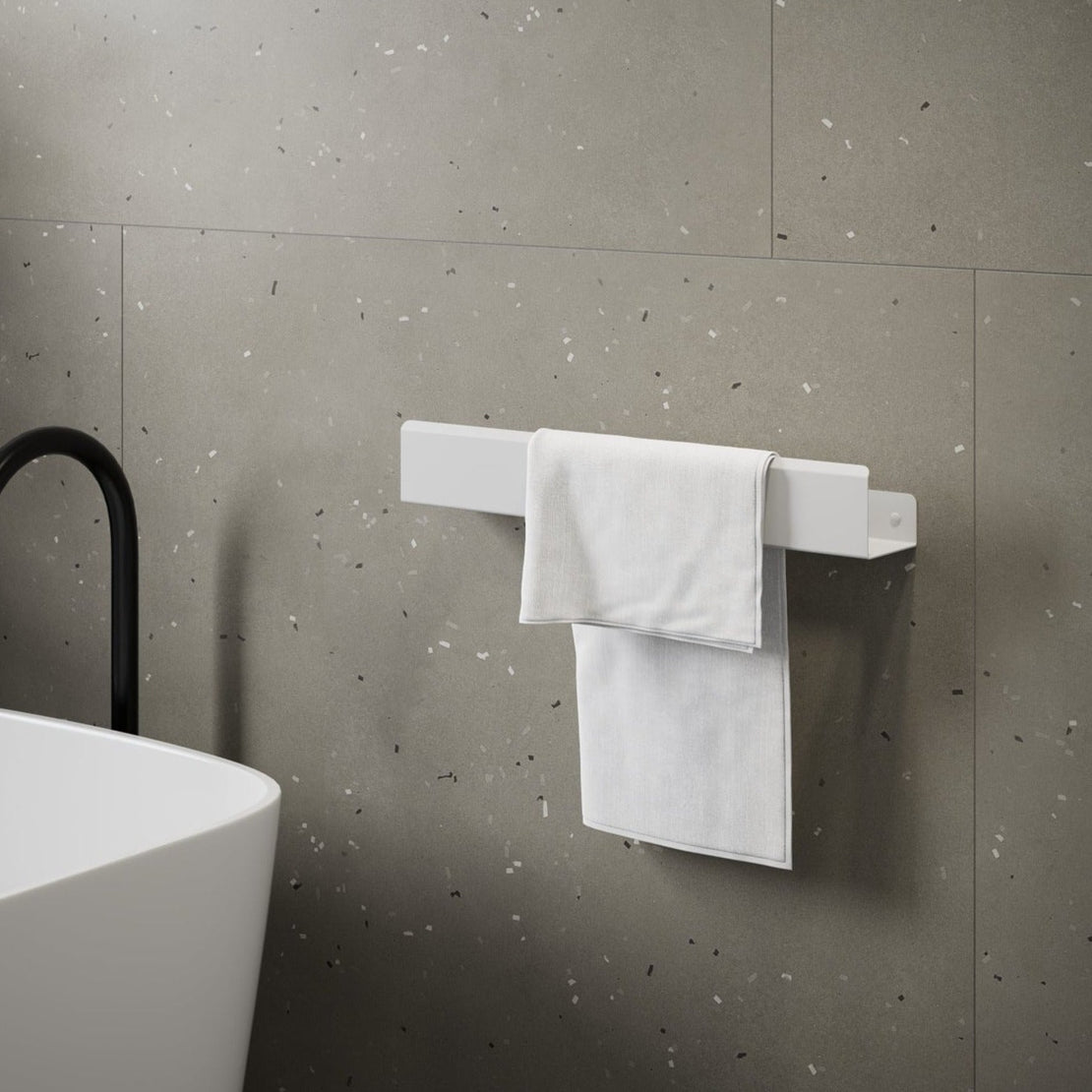 steel bathroom towel rack