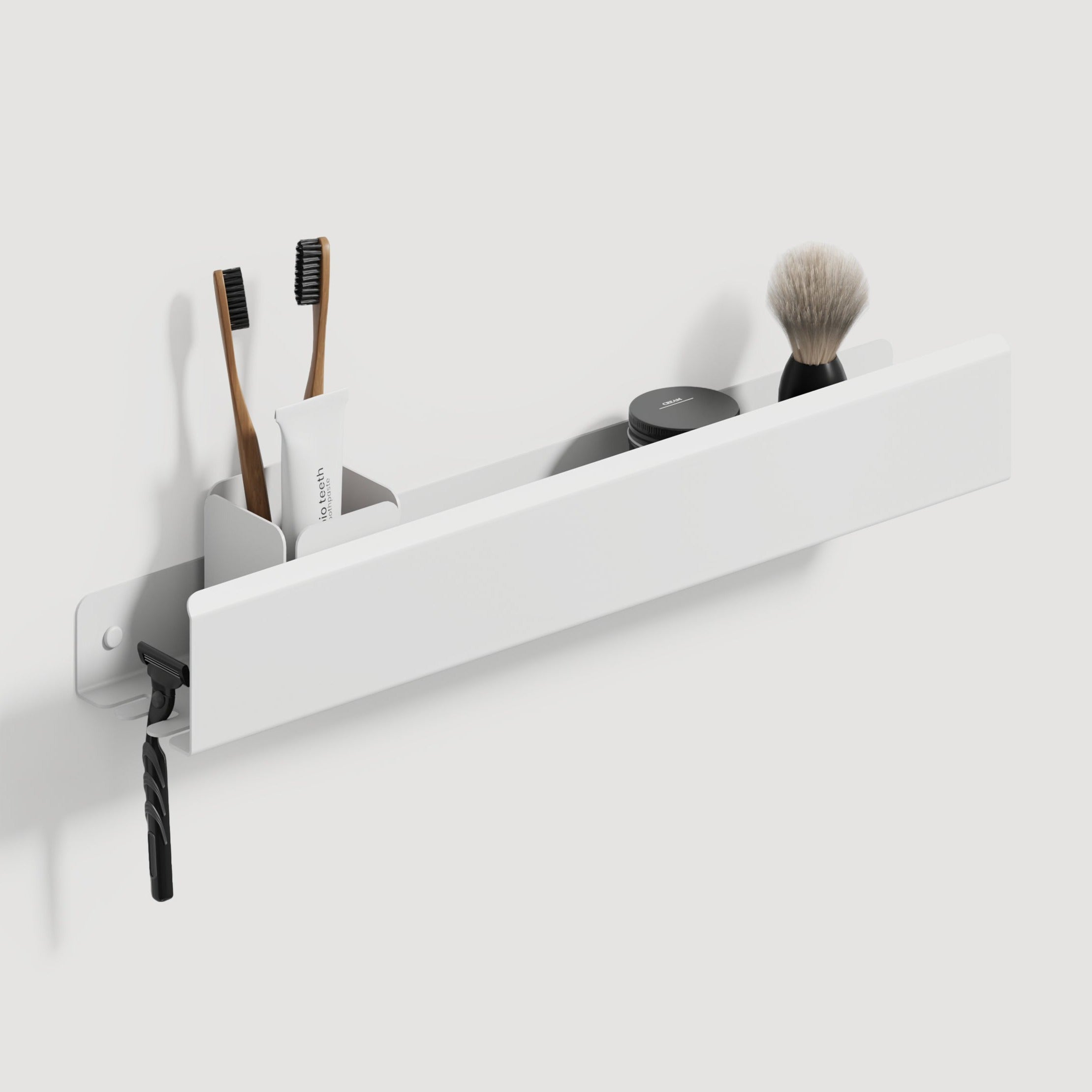 bathroom shelf with hook