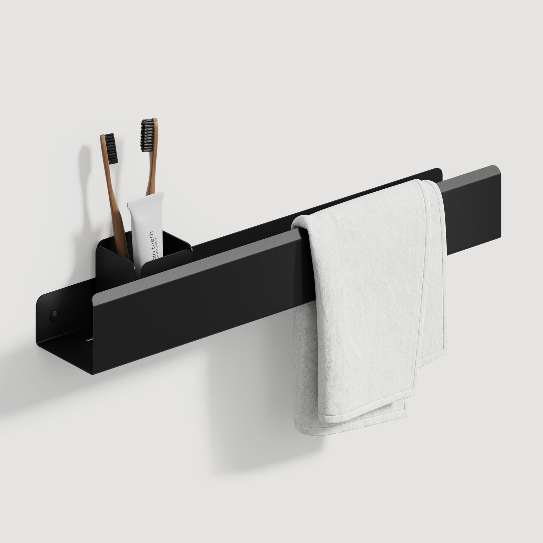 black steel towel shelf loft