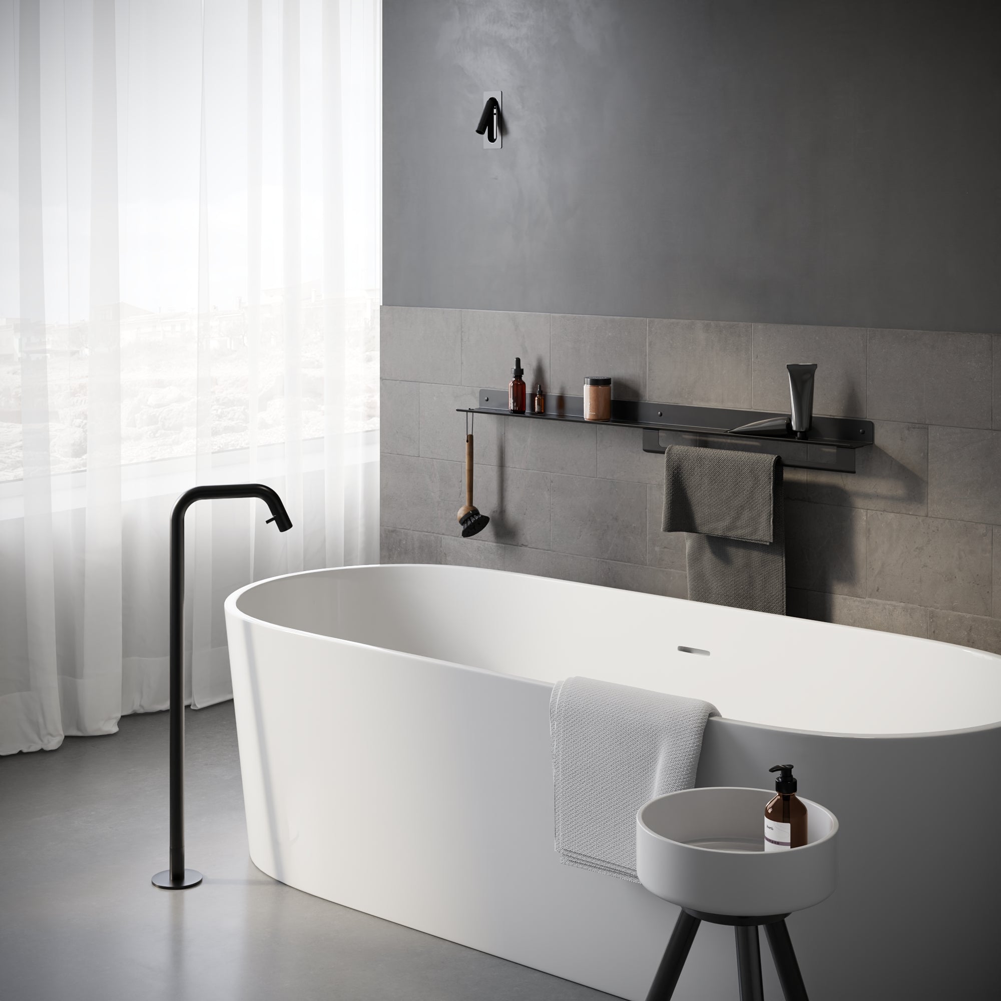 bathroom towel holder with shelf and hook plain