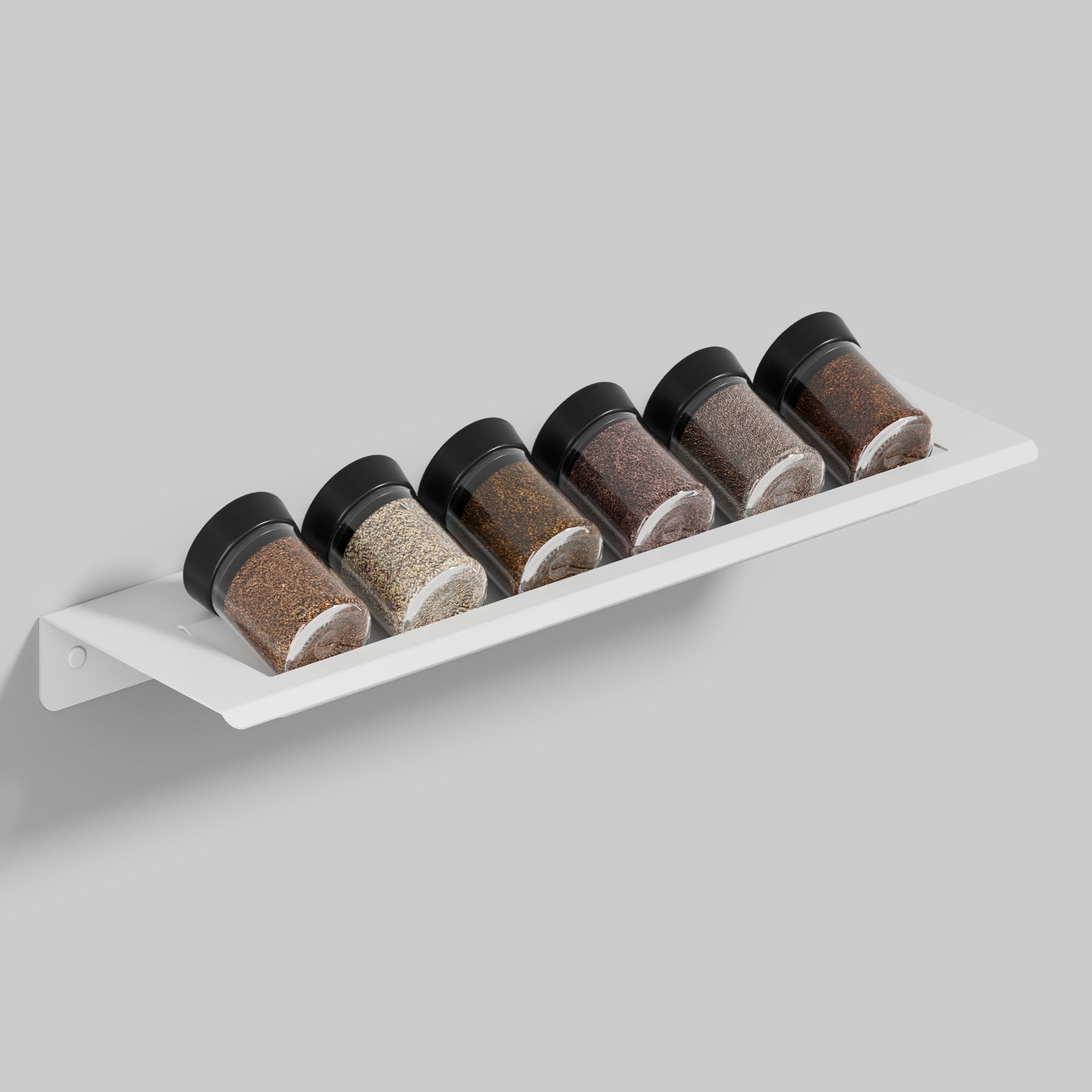 white wall spice rack