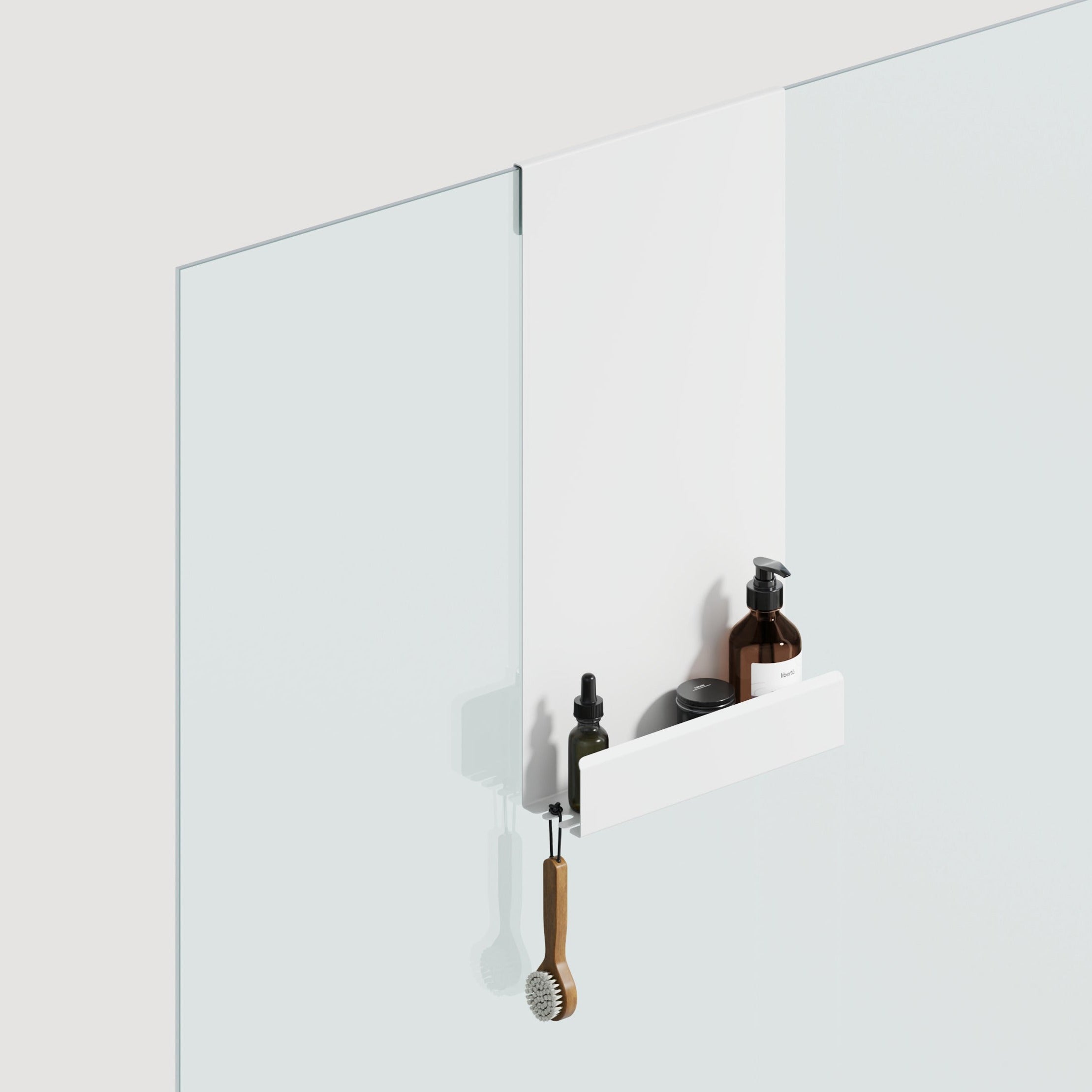 White metal Shower Cabin Shelf
