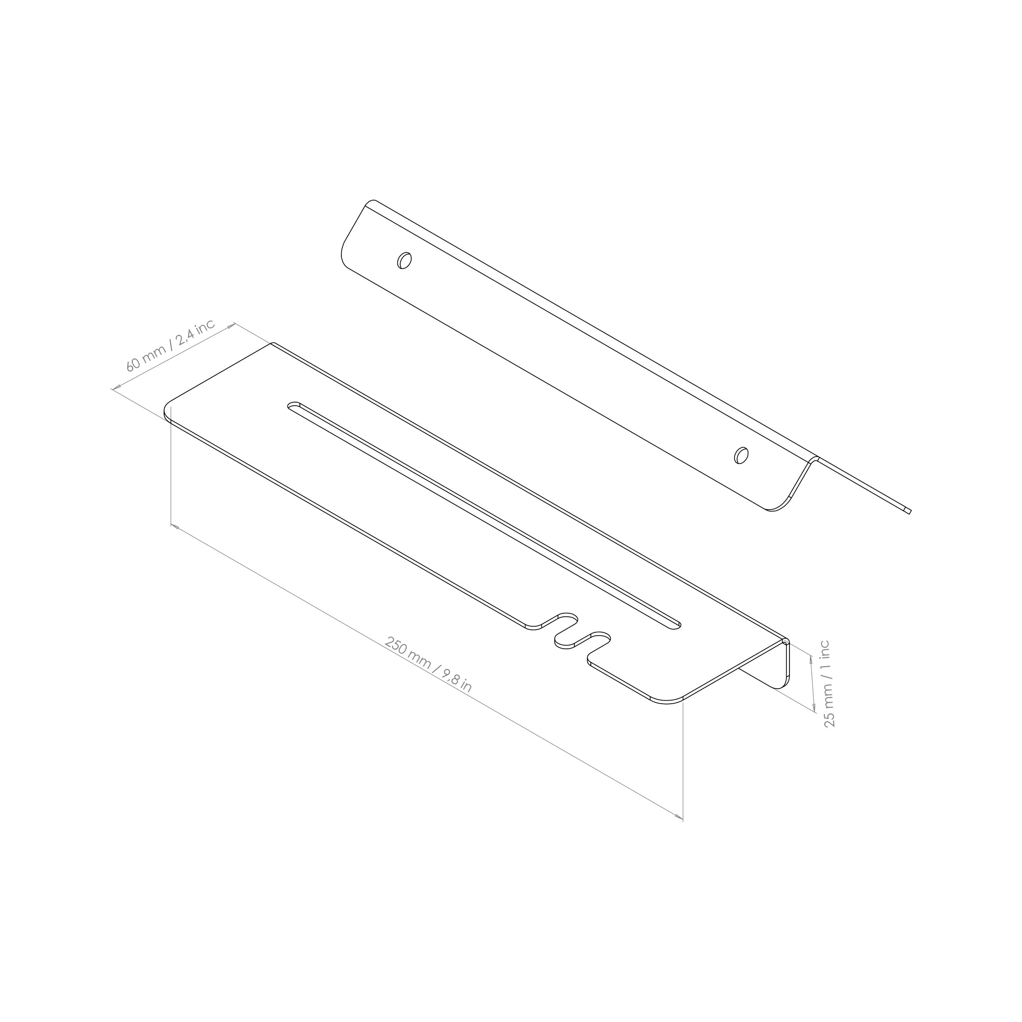 shower shelf with hook drawing