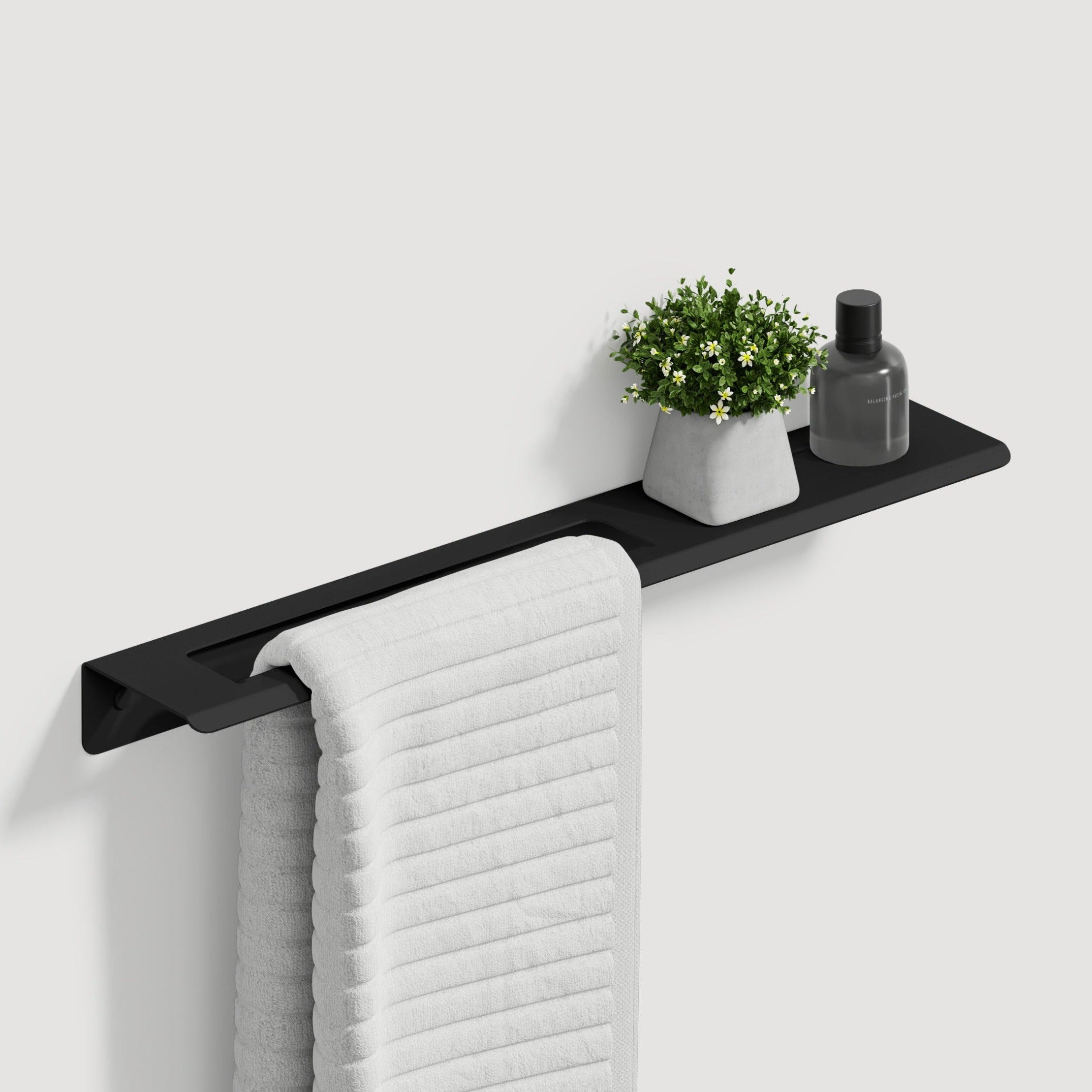 Shelf With Towel Rack On Left Slim