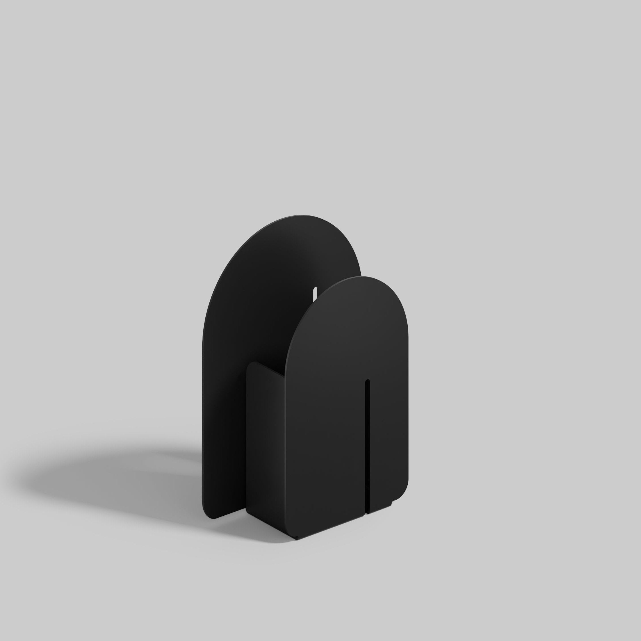 black steel vase