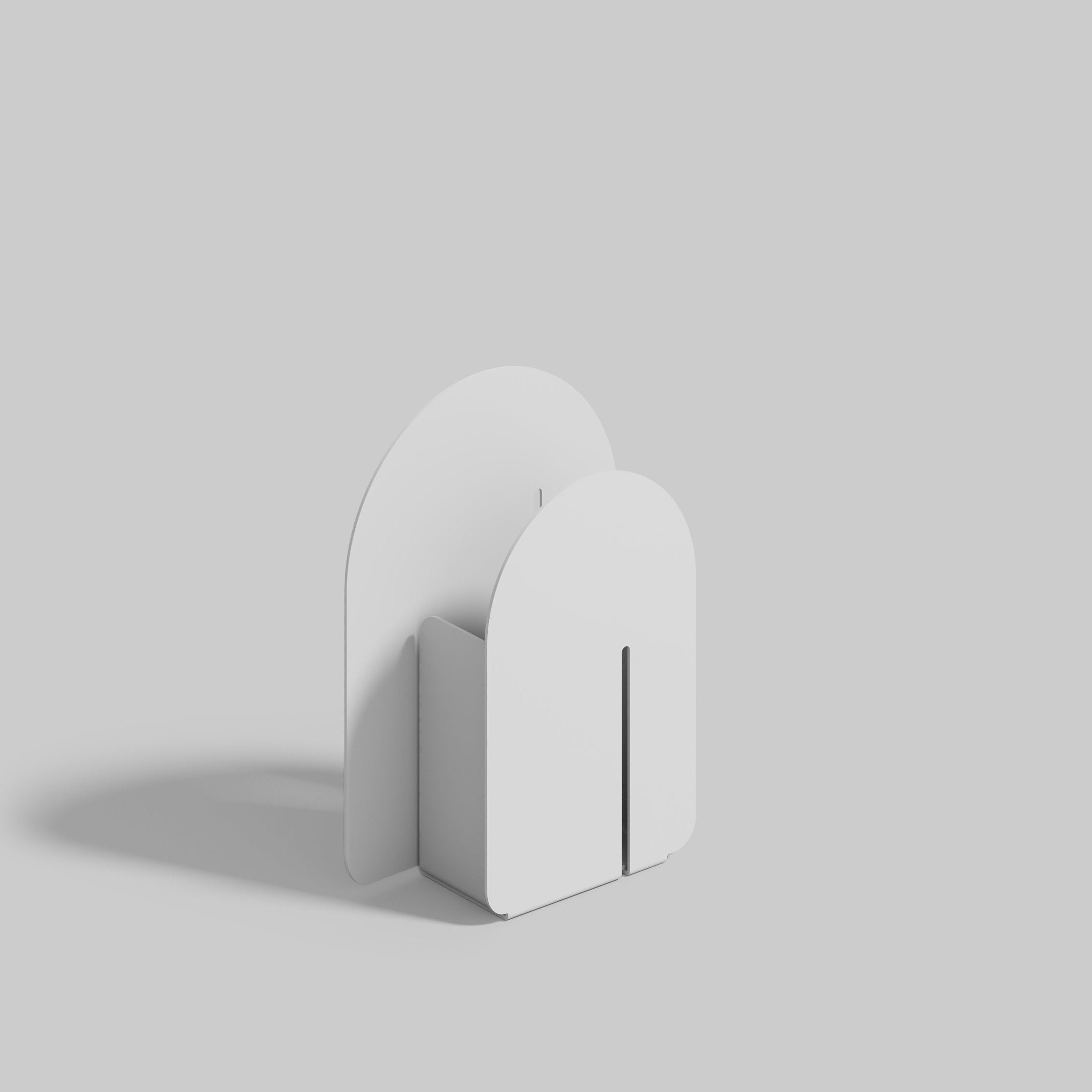 white steel vase