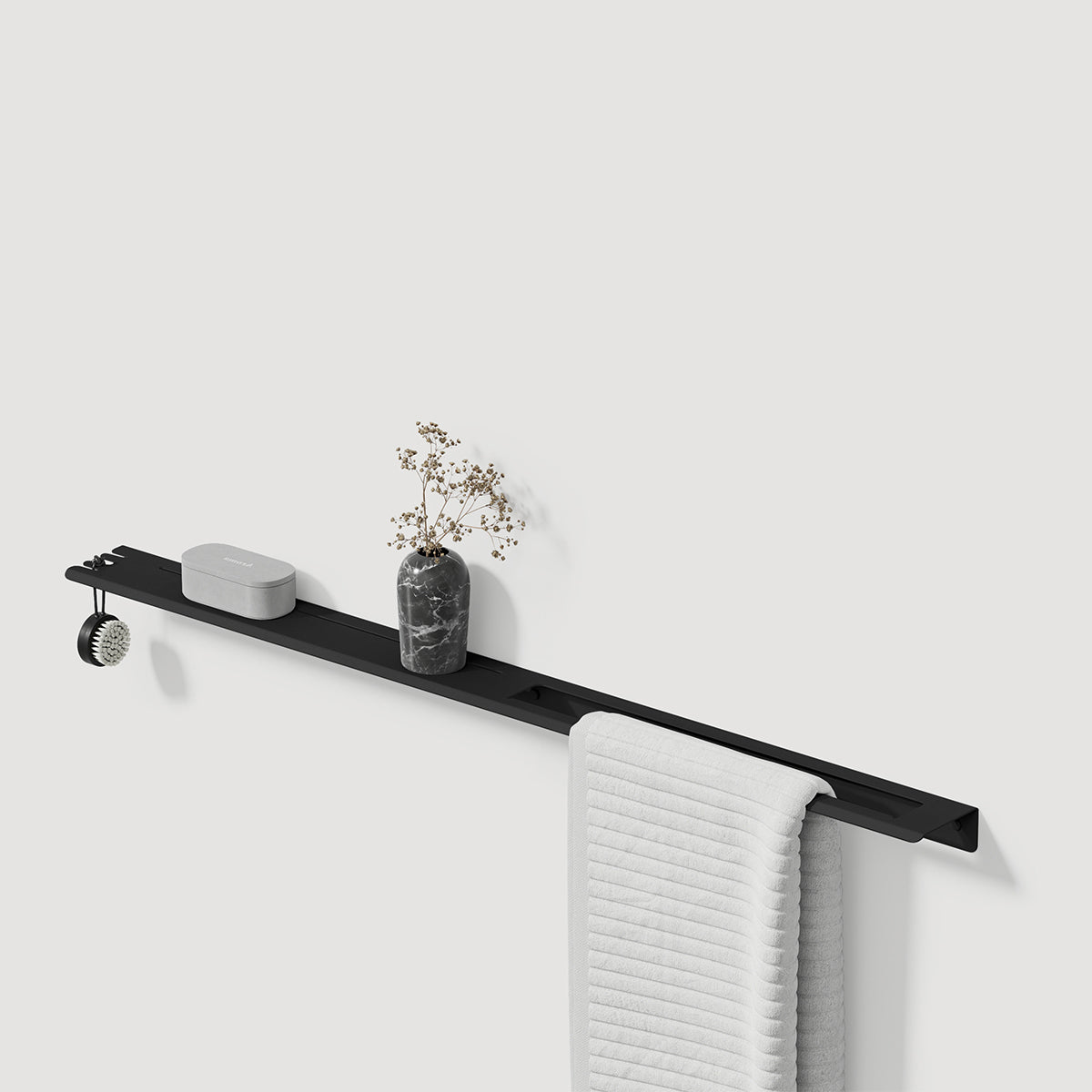 towel hook rack with shelf