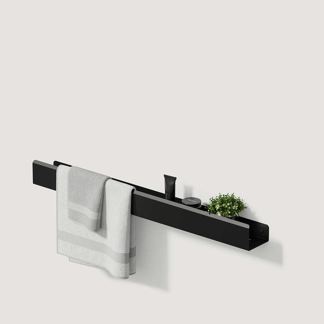 long bathroom metal shelf