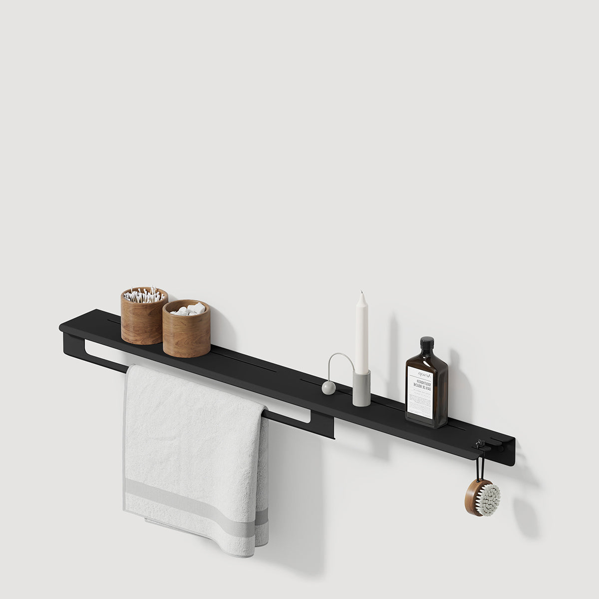 shelf with towel bar