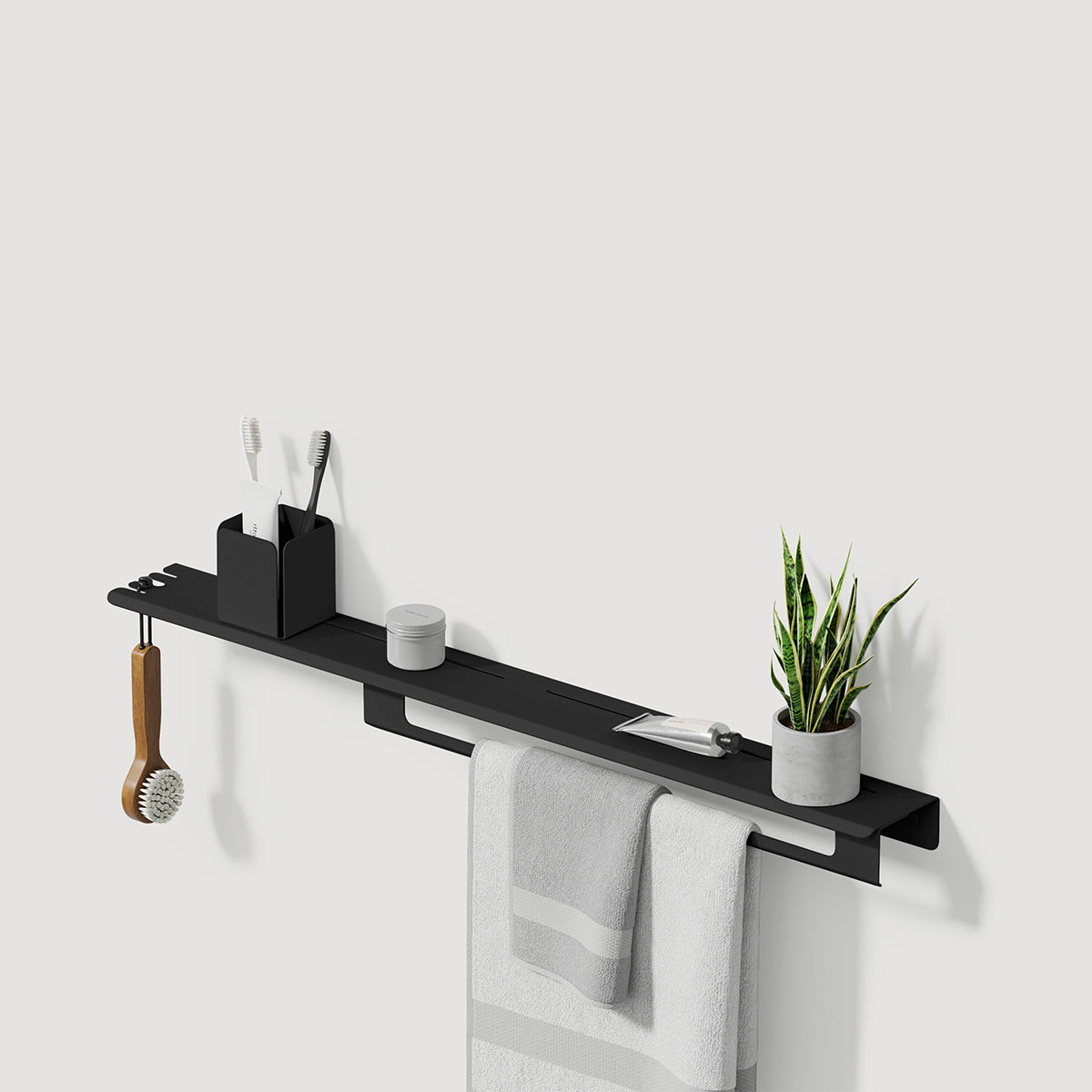 black shelf