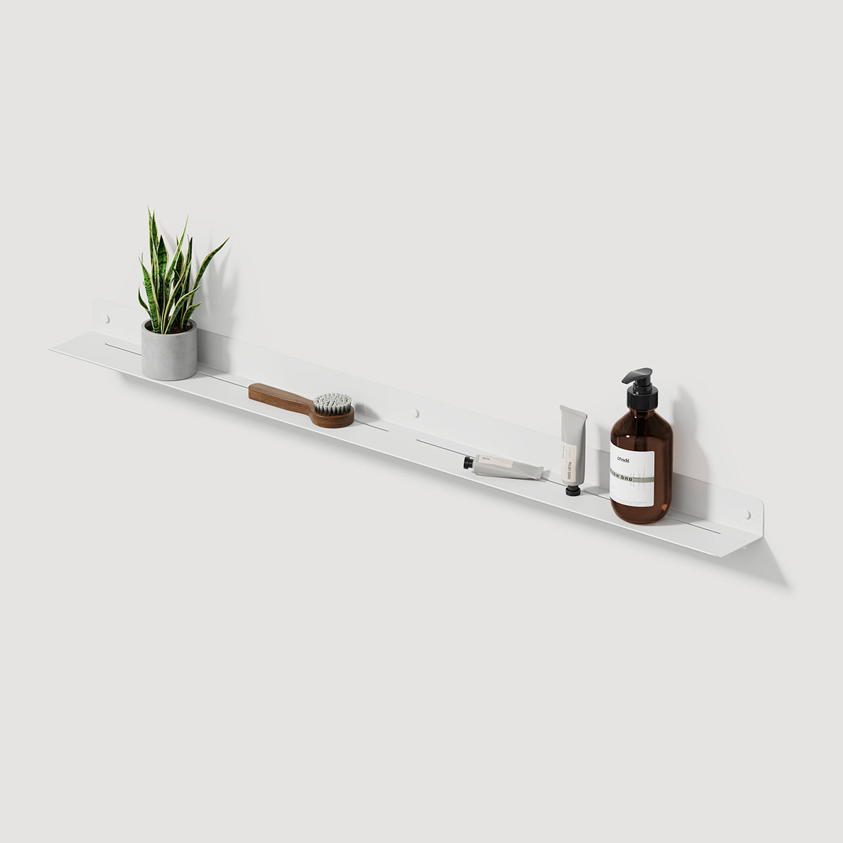White metal Shower Shelf Plain