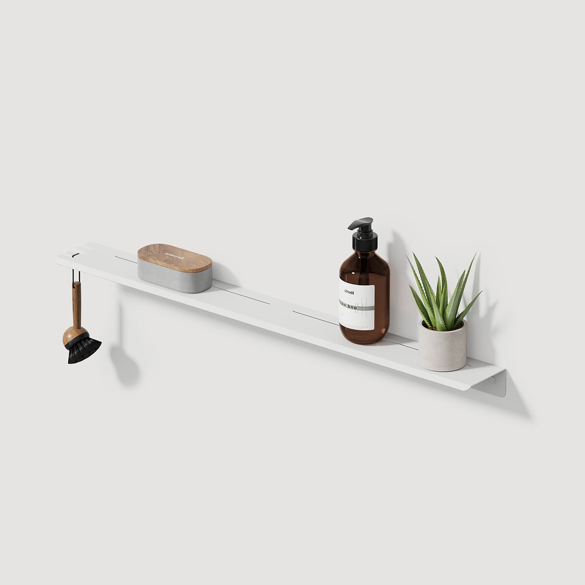 modern Shower Shelf With Left Hook