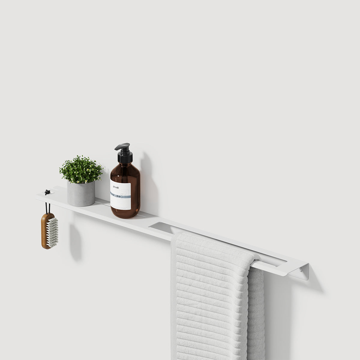 wall mount towel rack with shelf