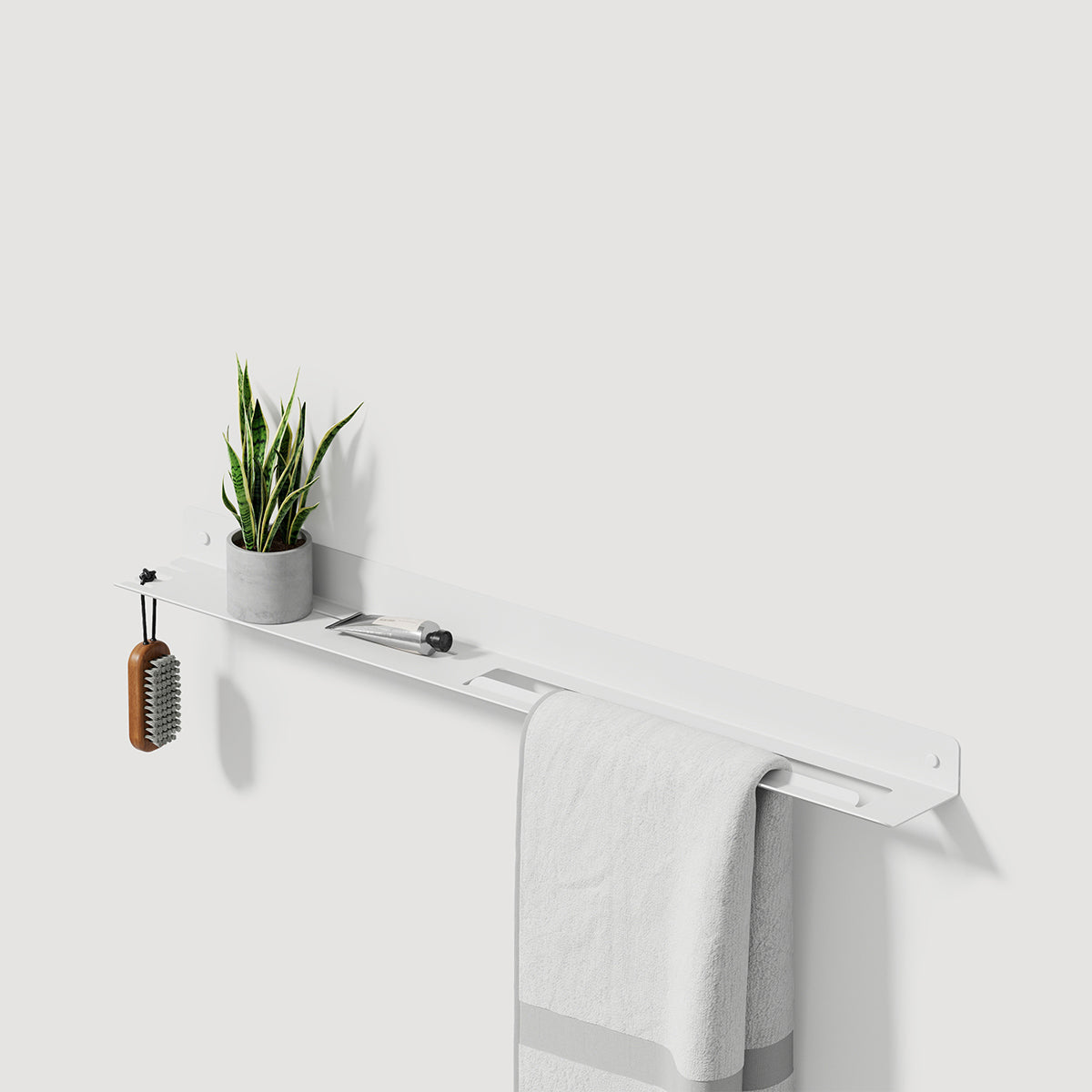 bath shelf with towel rack