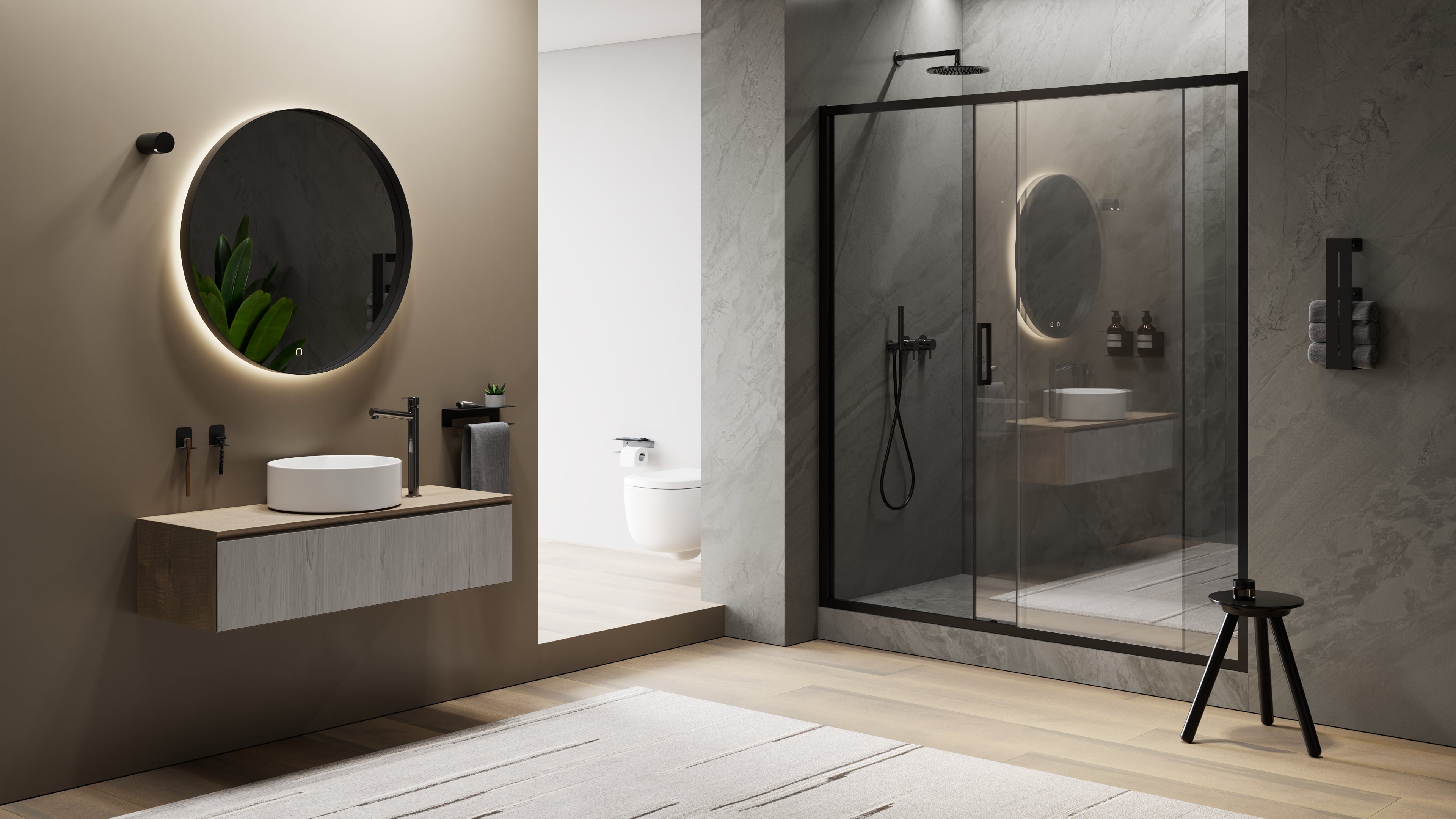 Bathroom accessories in the modern bathroom