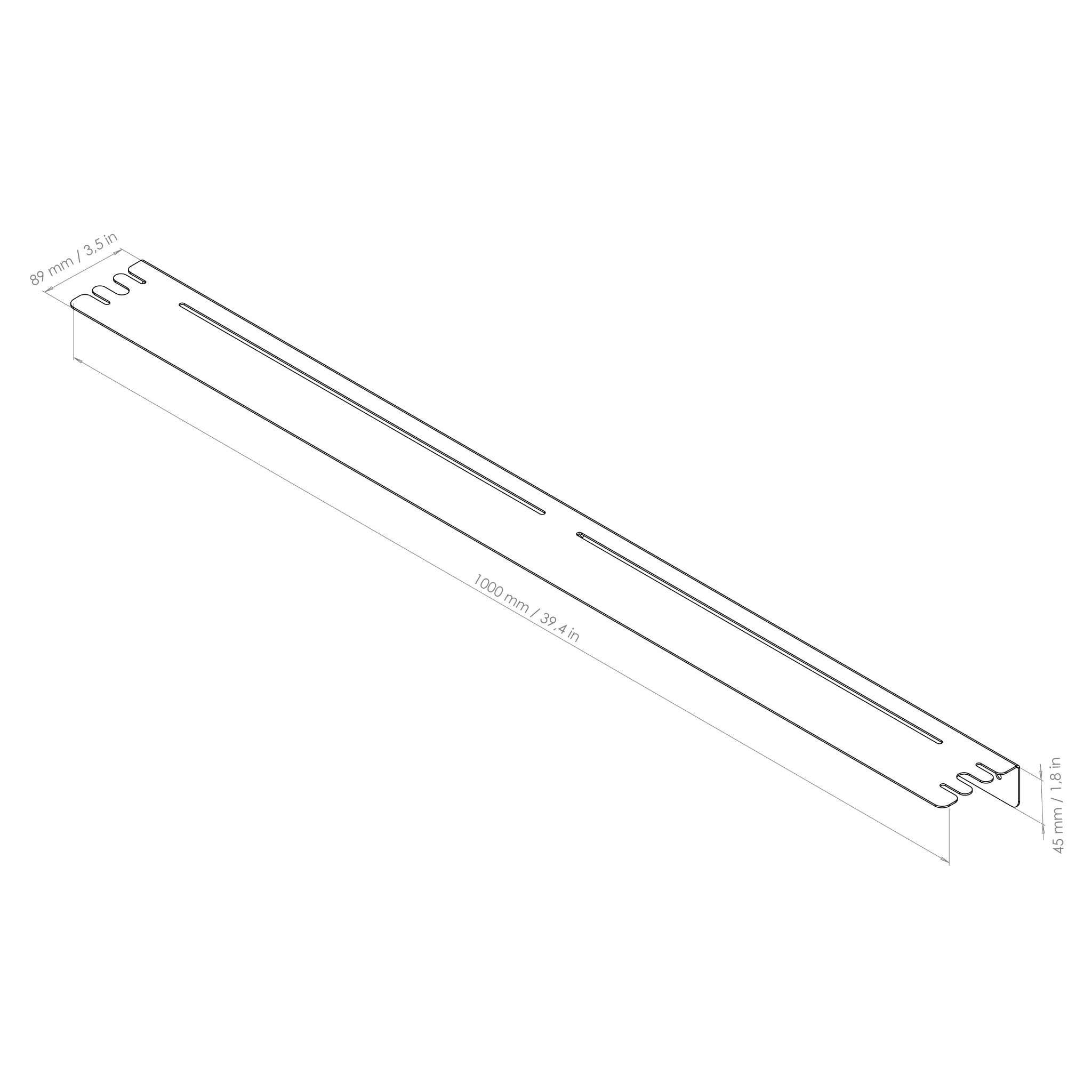 long shelf drawing