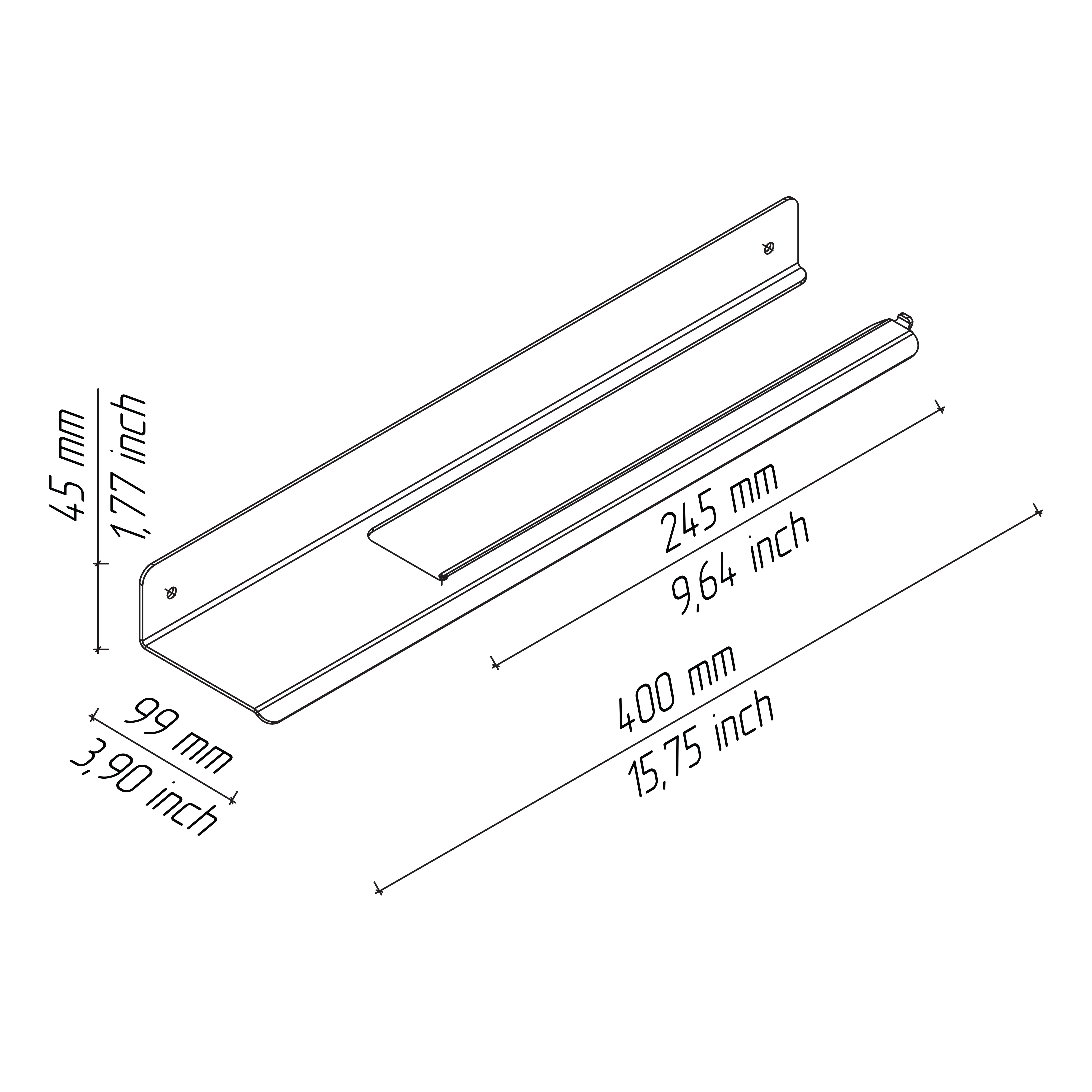 paper towel shelf drawing