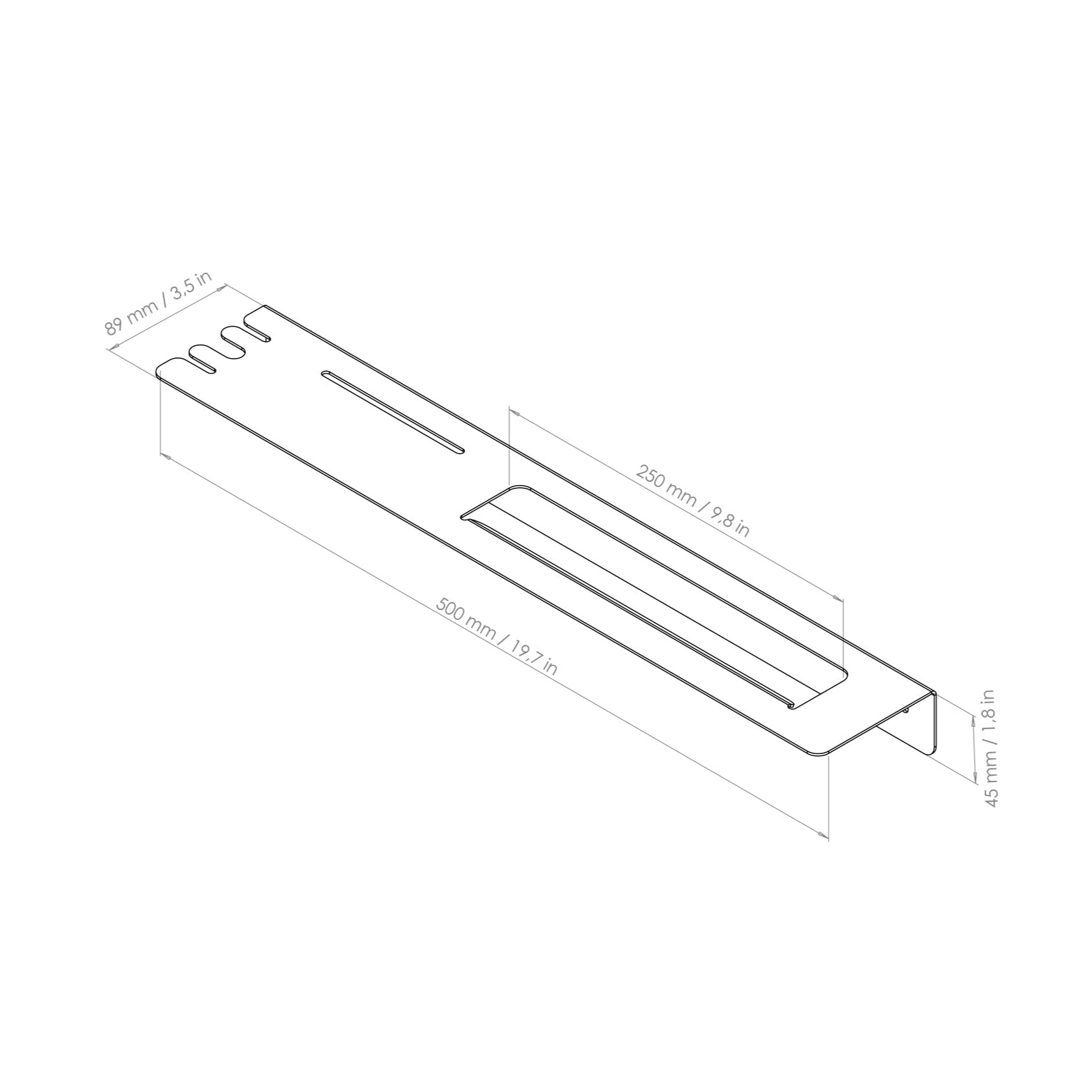 towel shelf with hook drawing