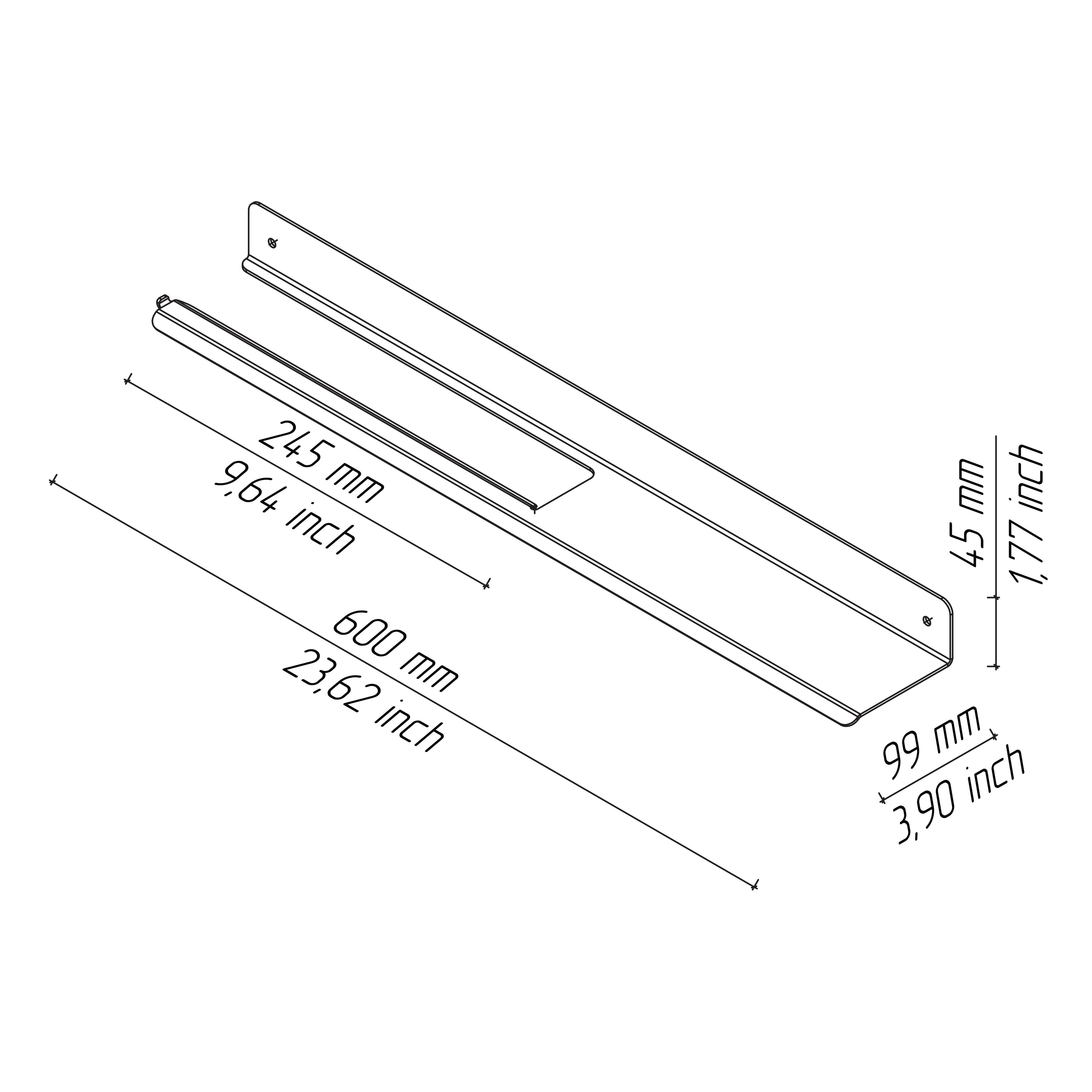 paper holder drawing 23.6in