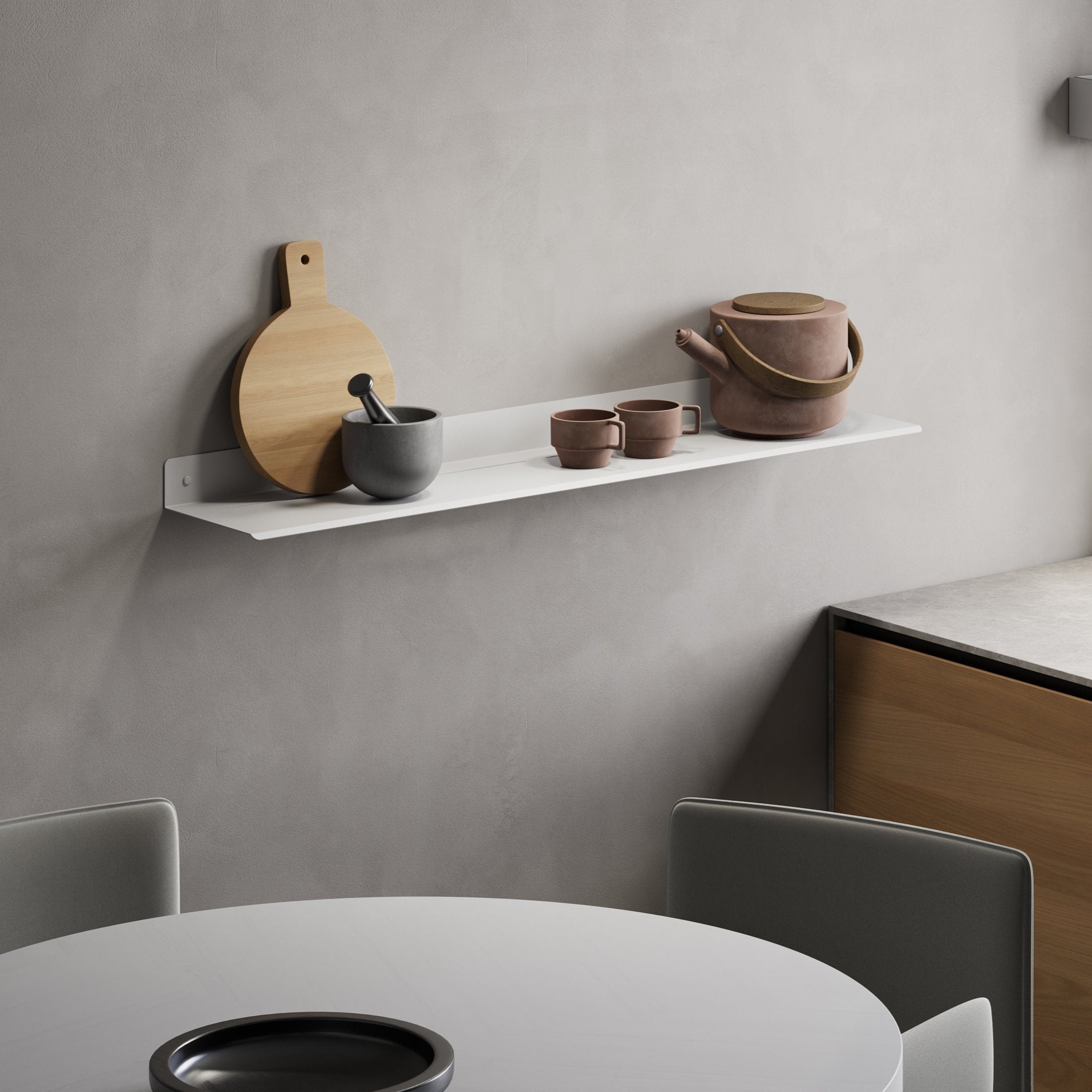 kitchen wall shelf for utensils