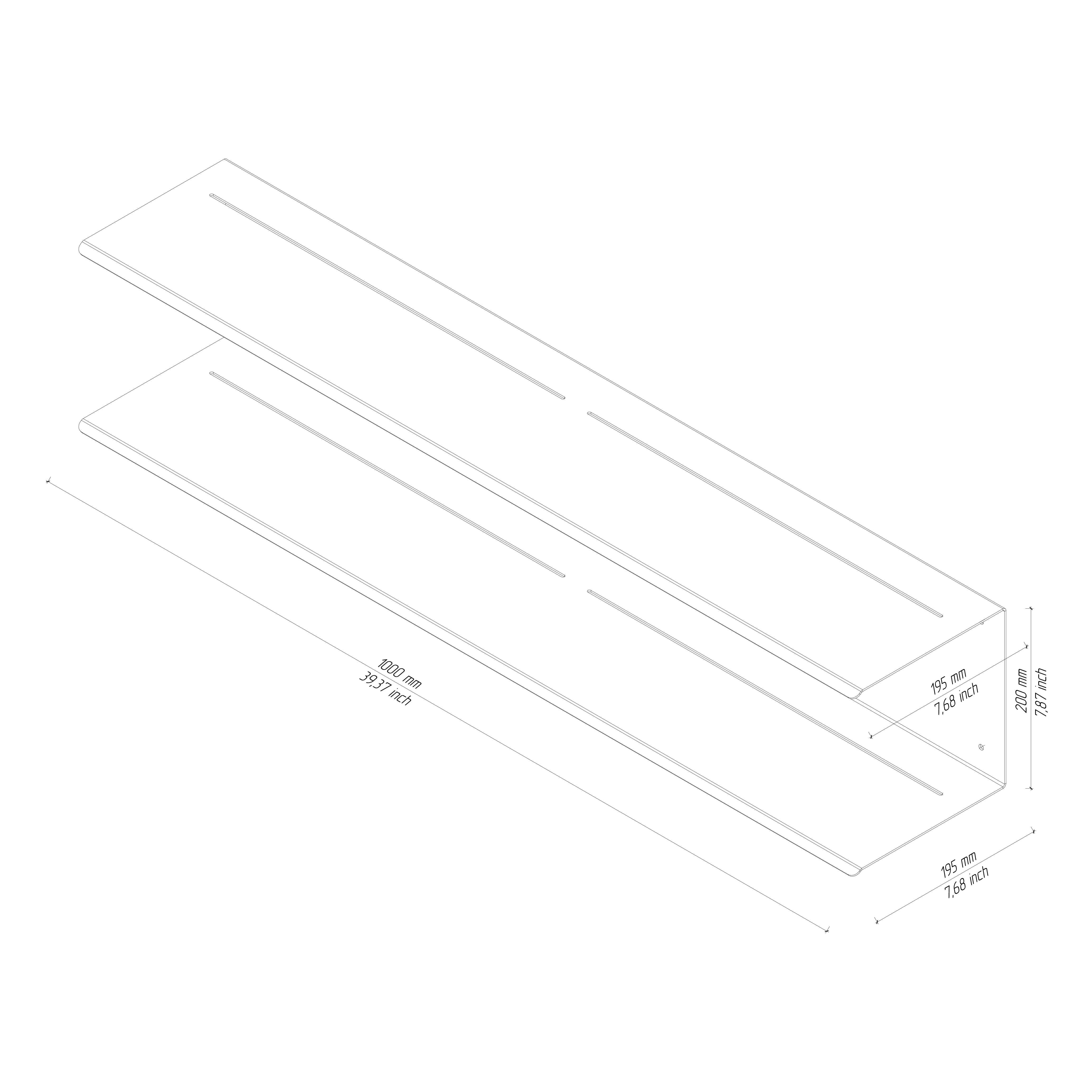 double shelf drawing