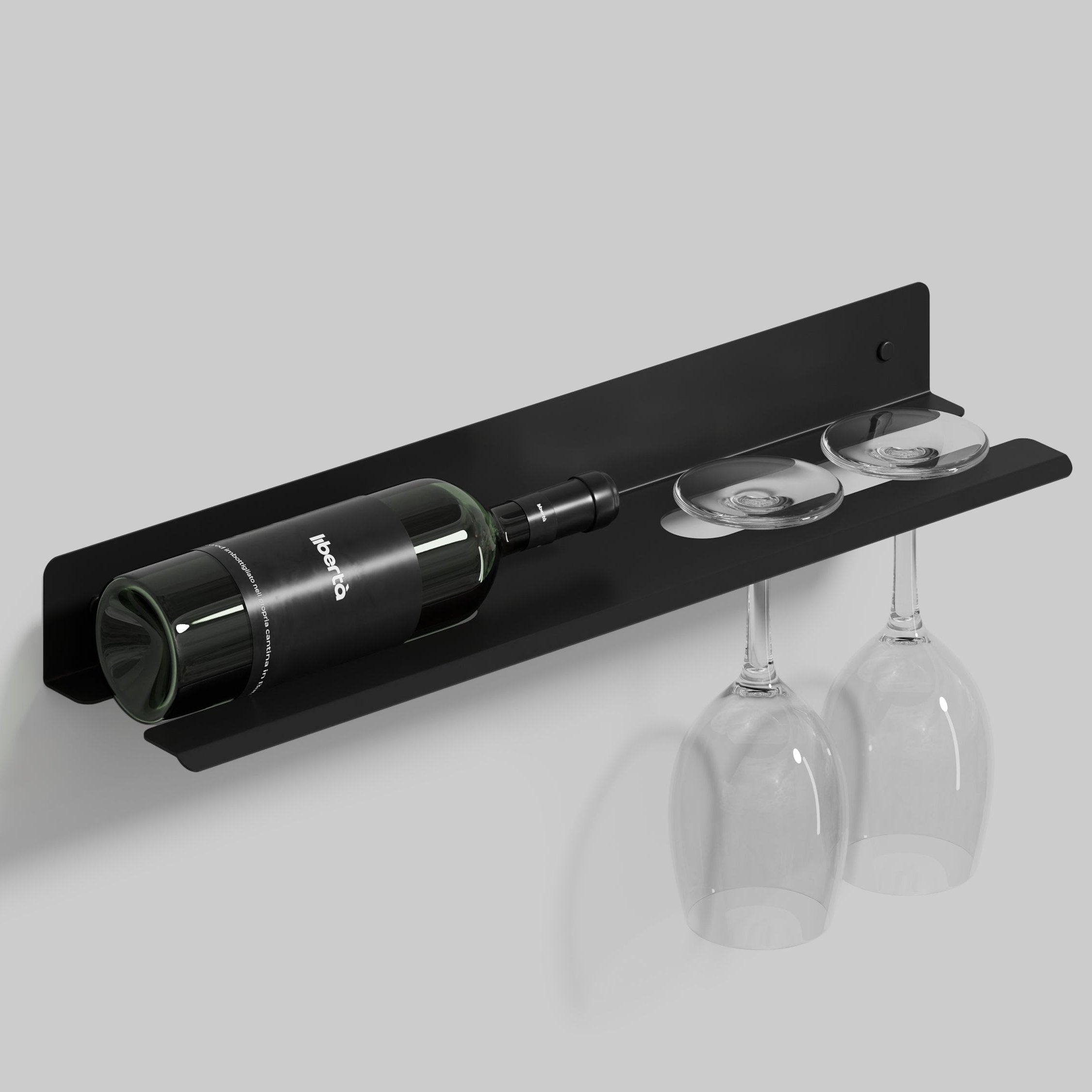 Holder For Bottle And Wine Glasses