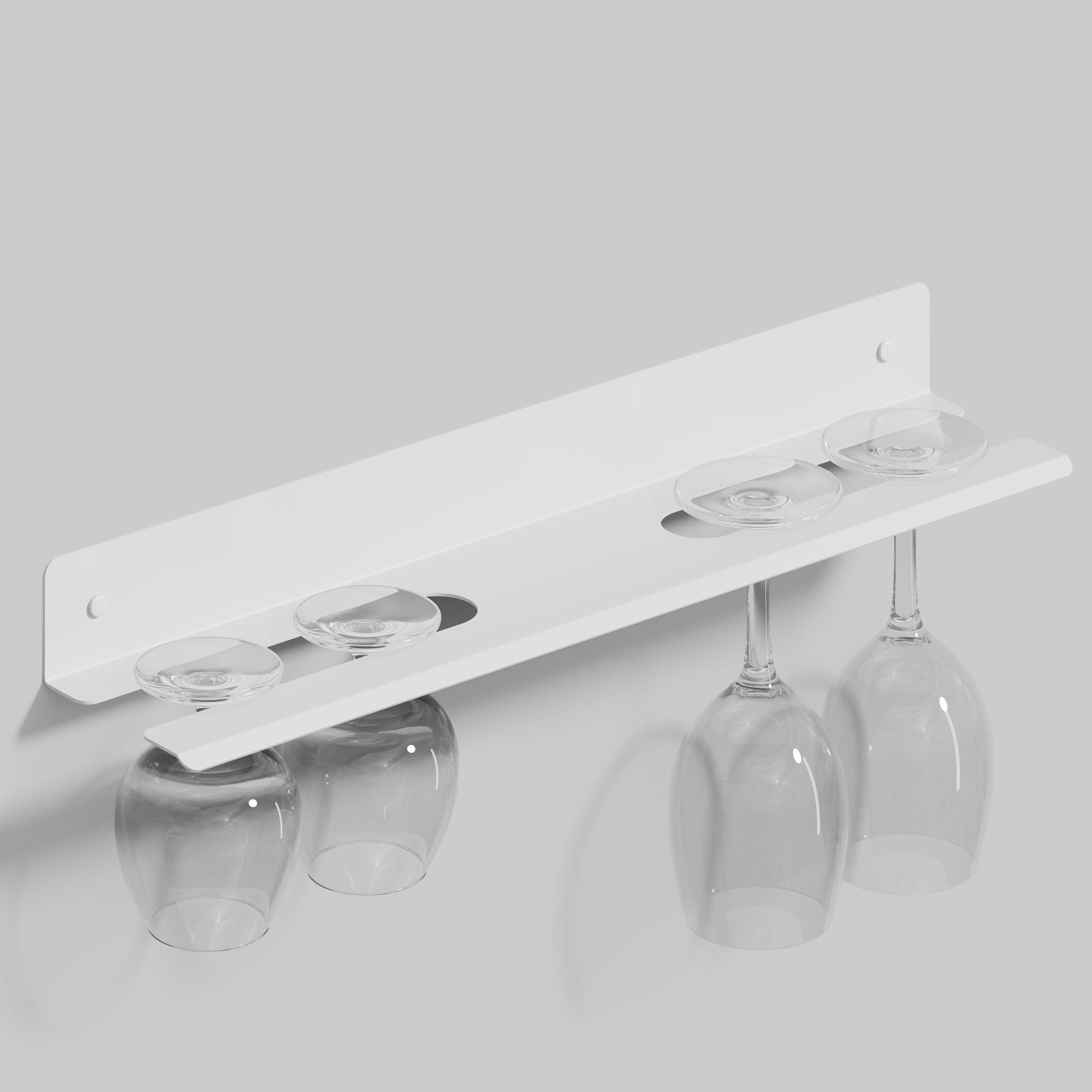 white wall holder fo glasses