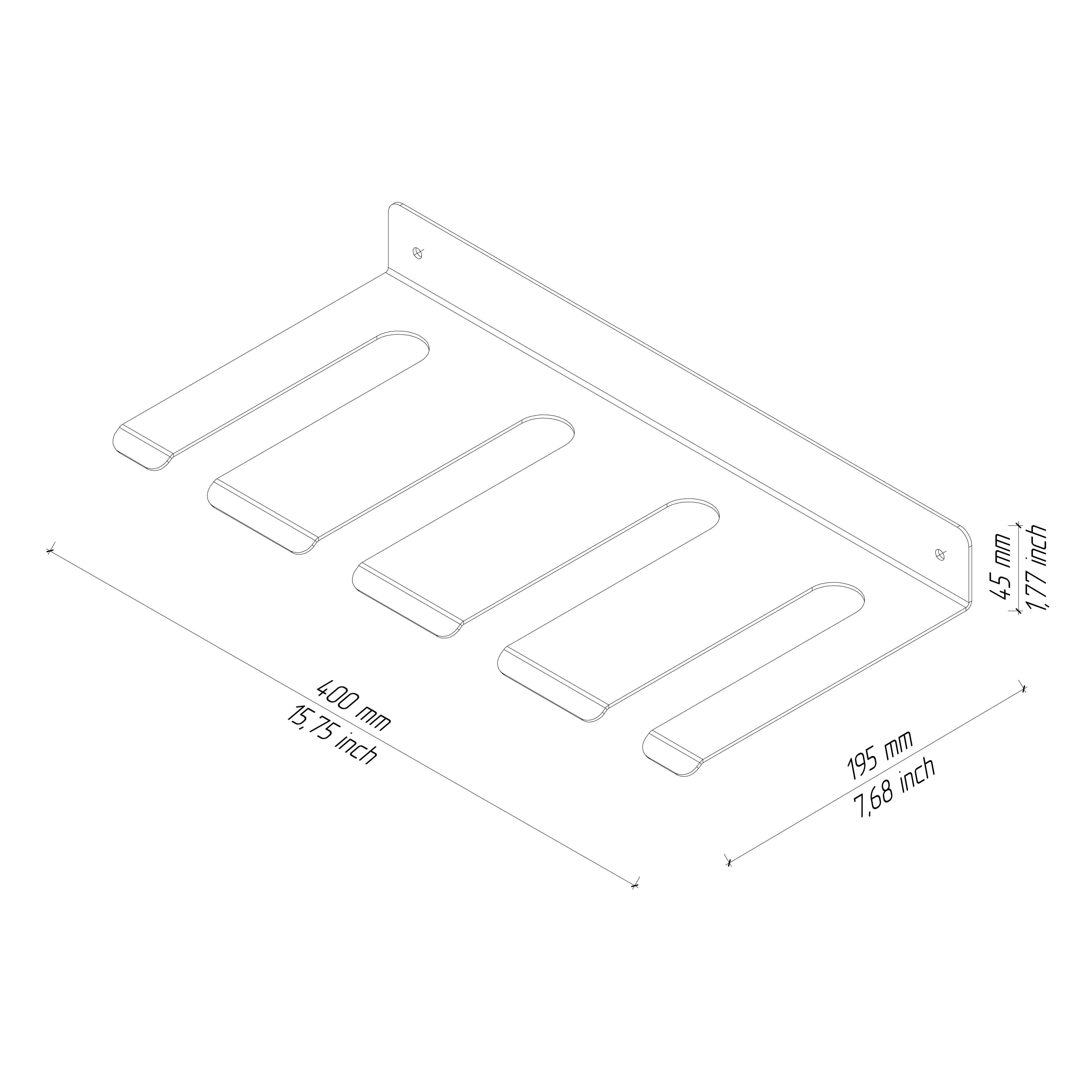 drawing of a hanger for glasses