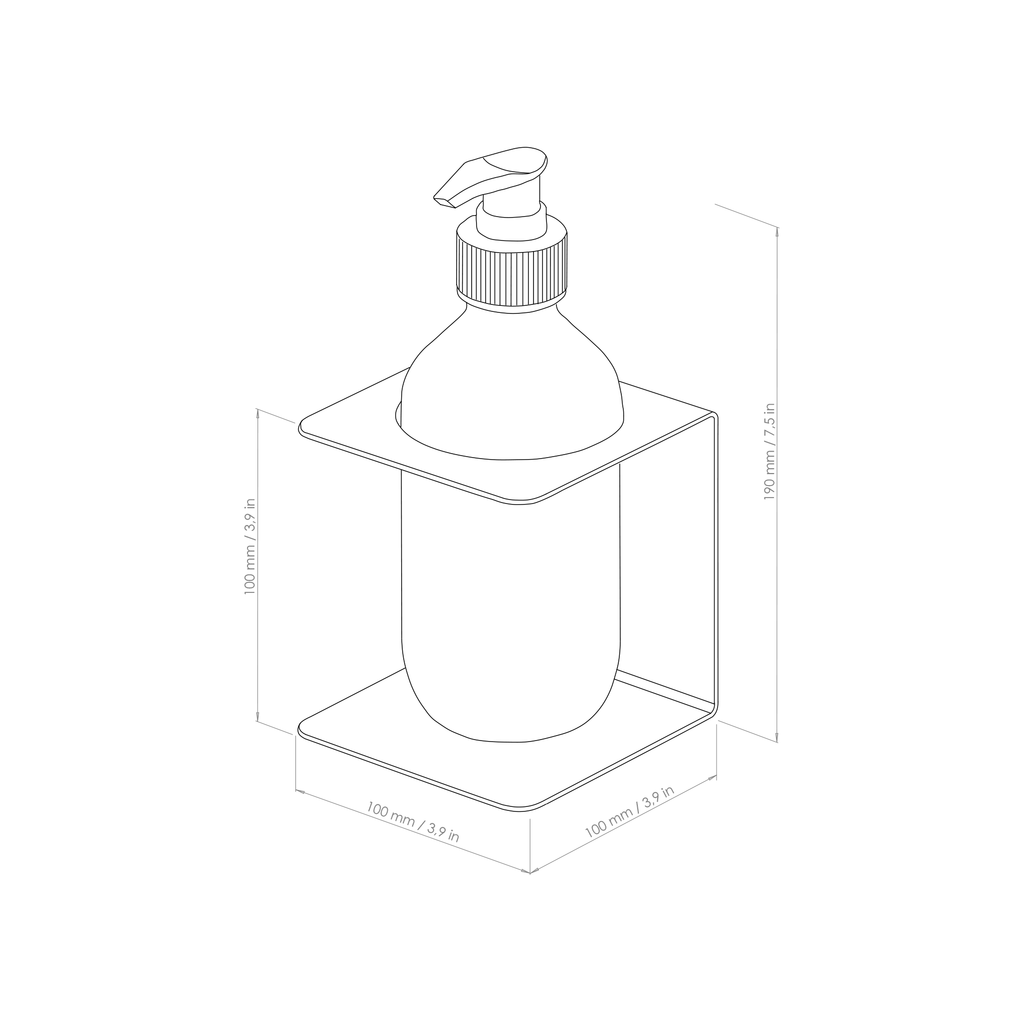 holder for soap bottle drawing