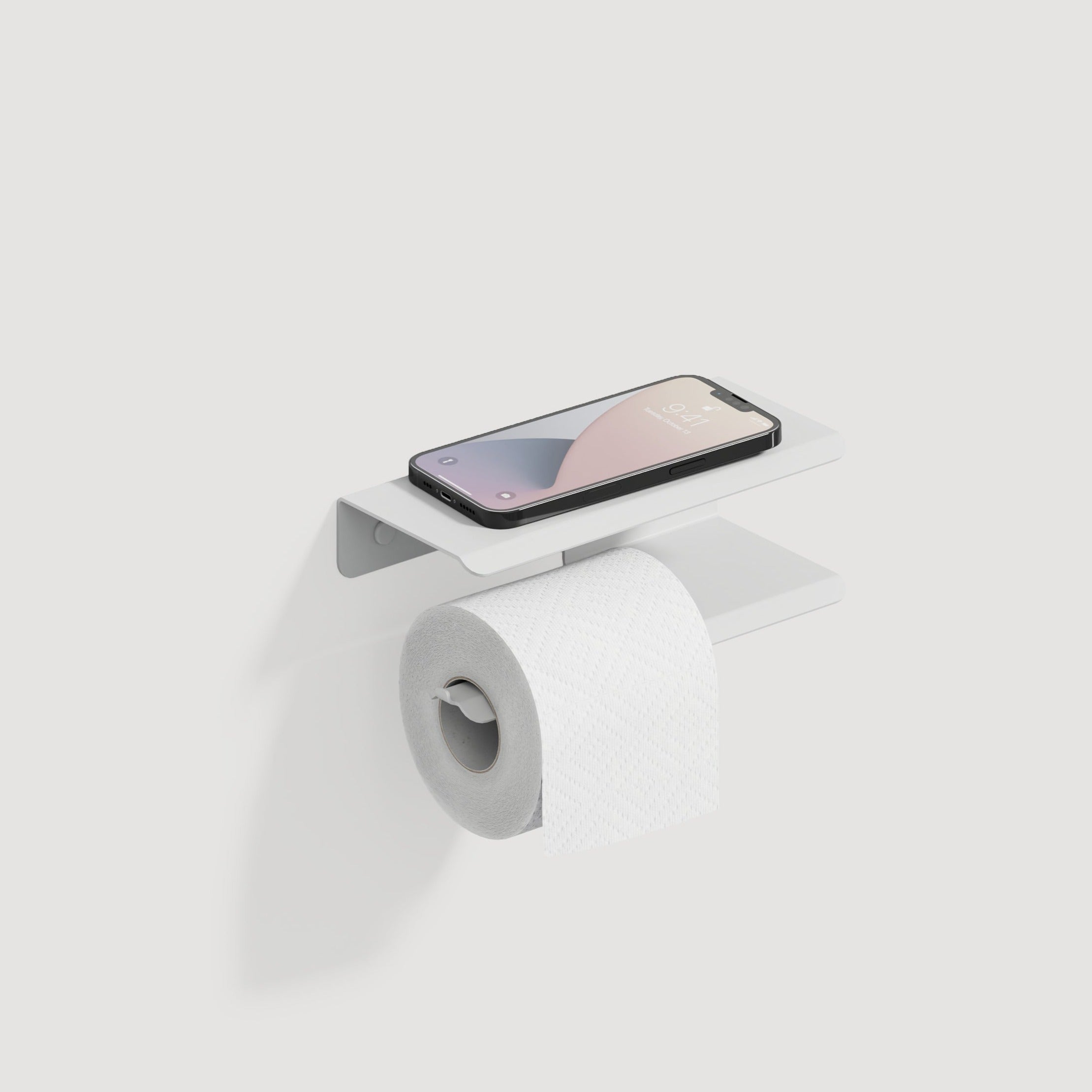 white Toilet Paper Holder, Left Layer