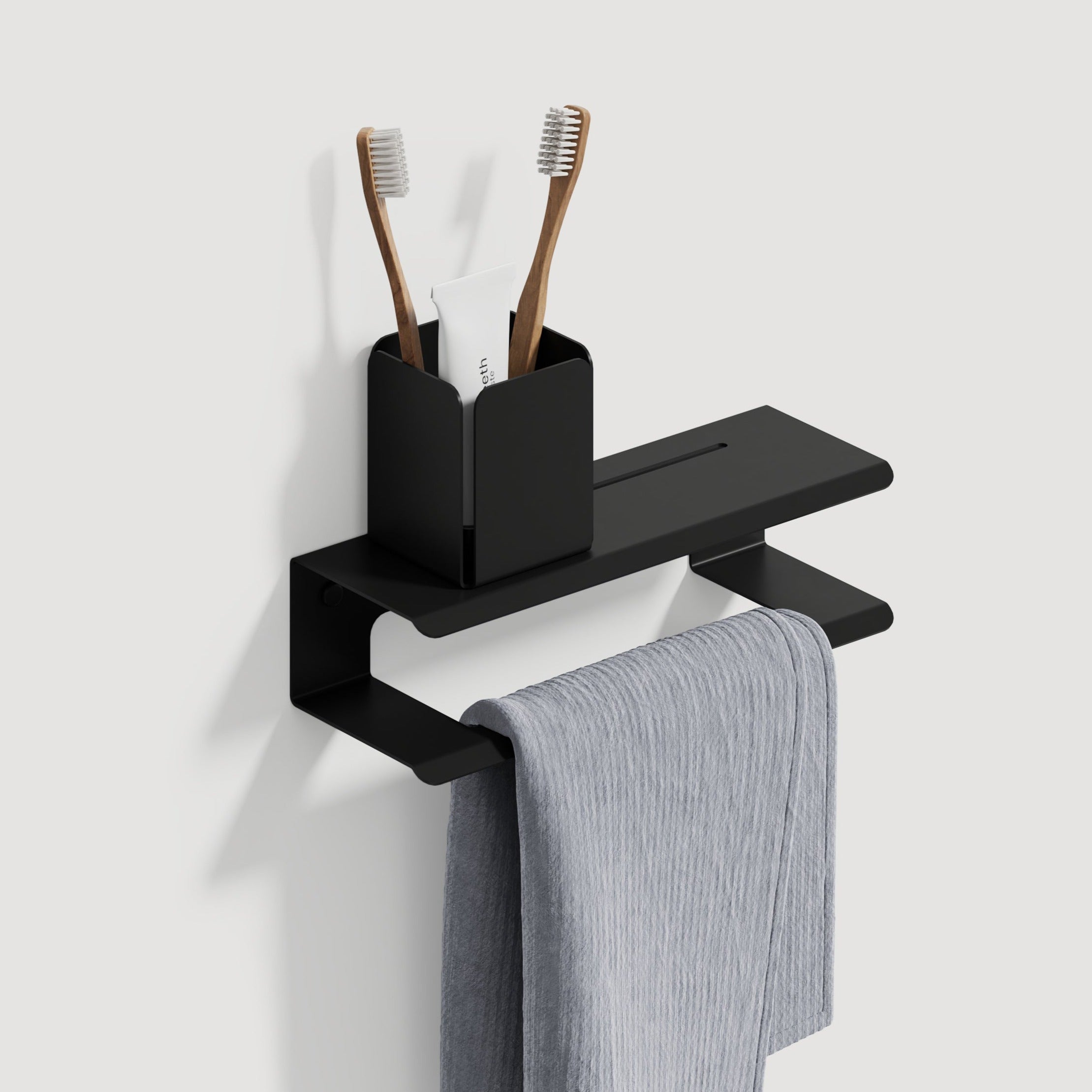 Small Towel Holder With Shelf