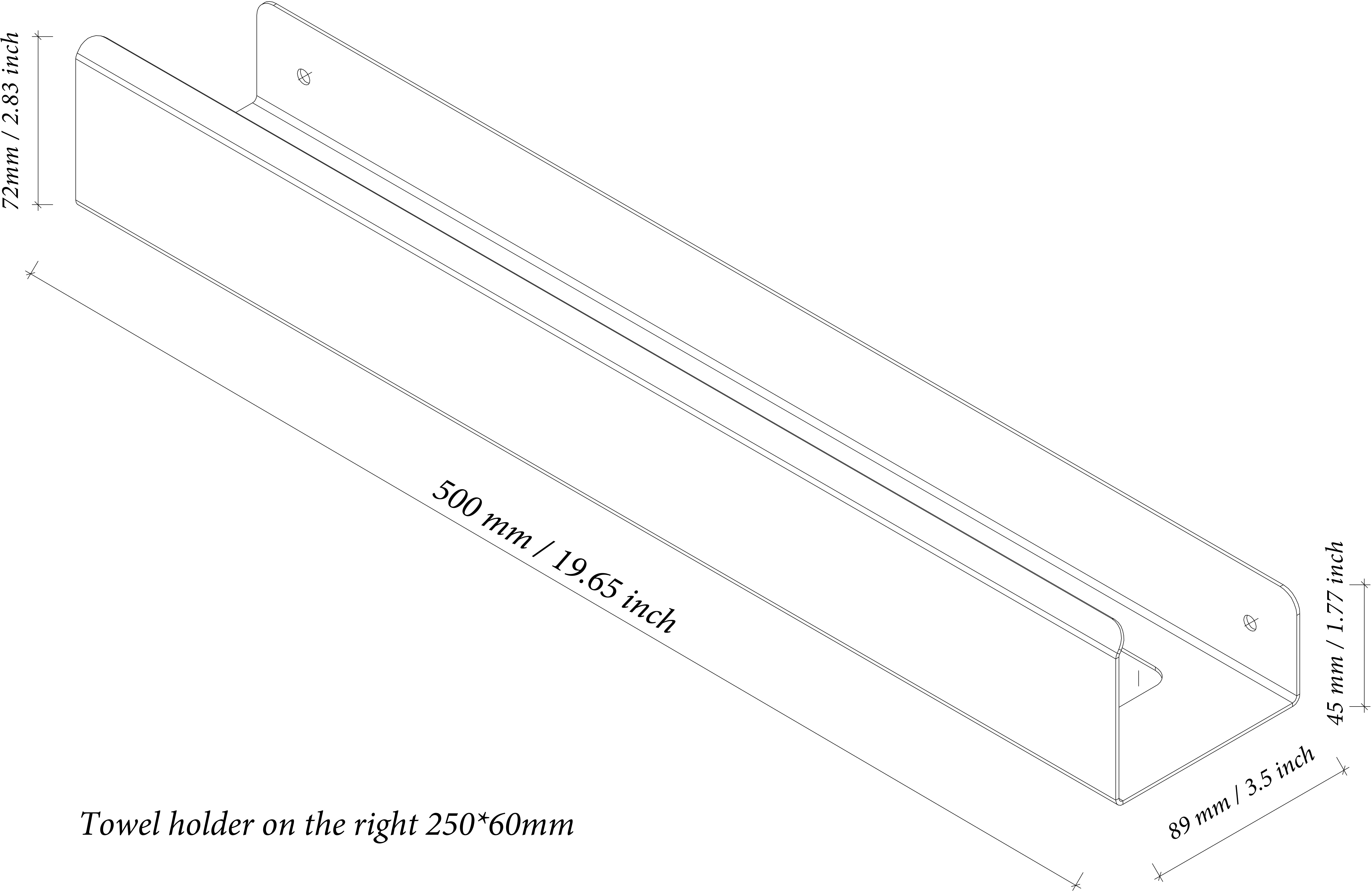 towel rack drawing