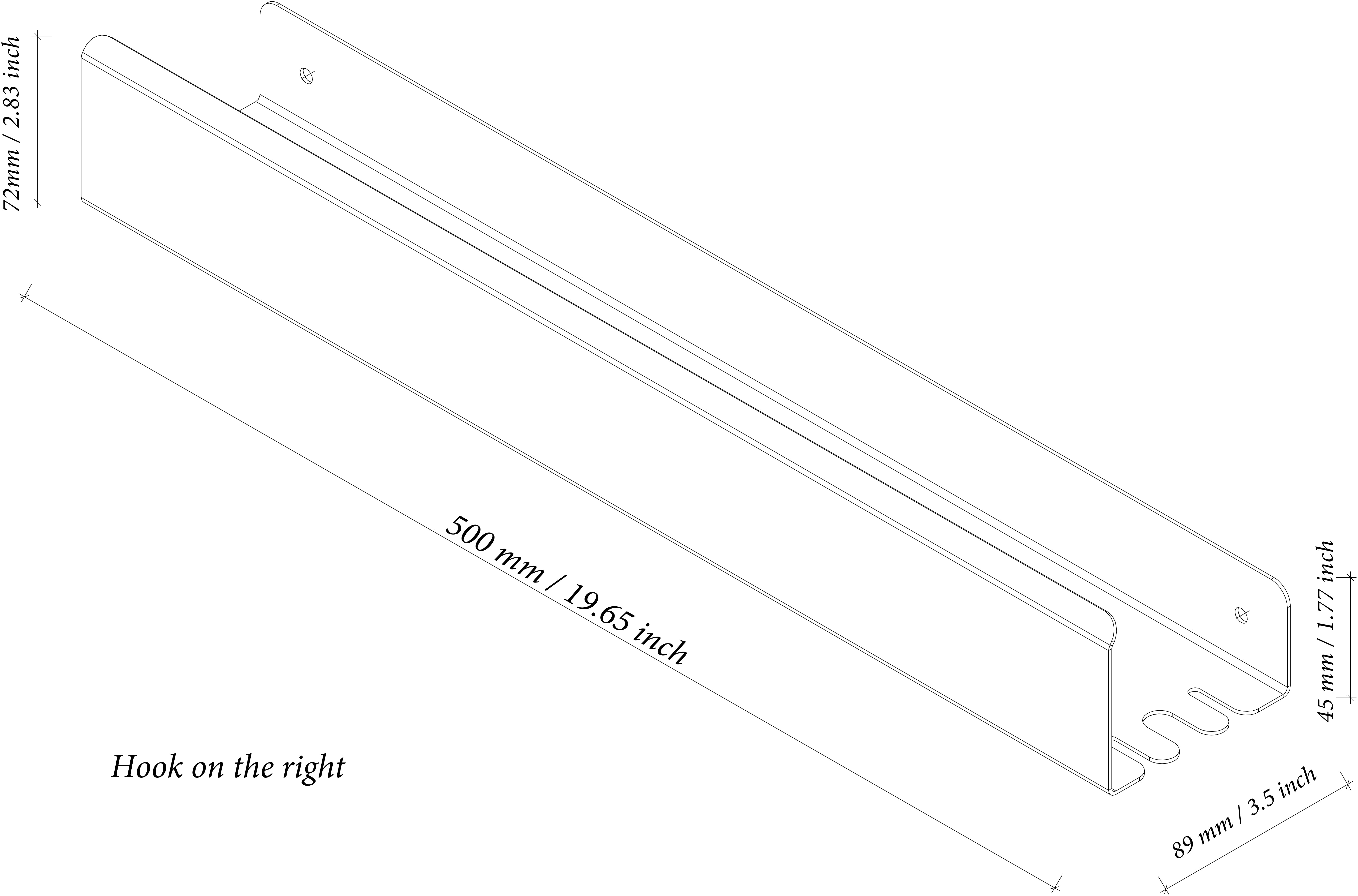 shelf loft, 500mm