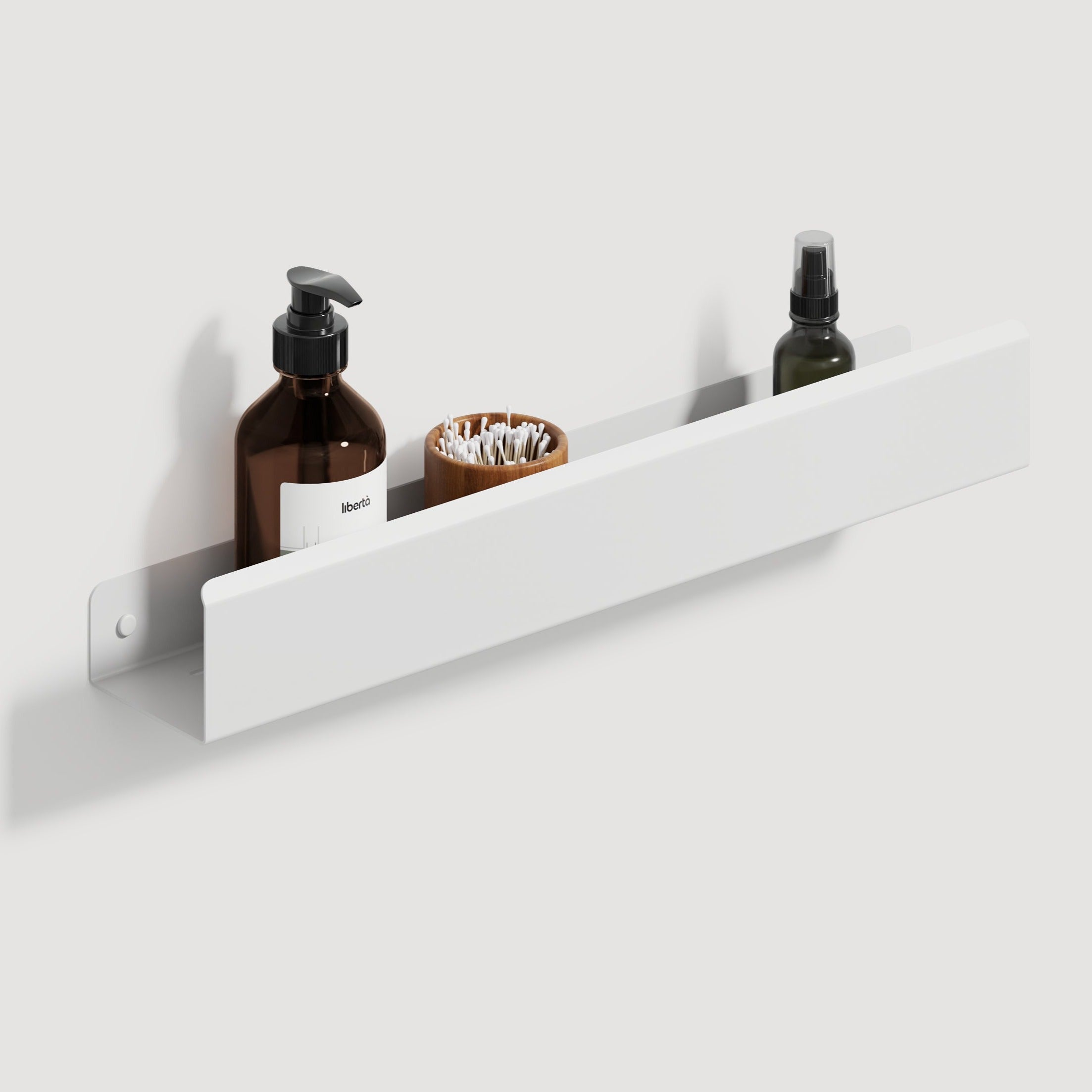 White matte bathroom shelf