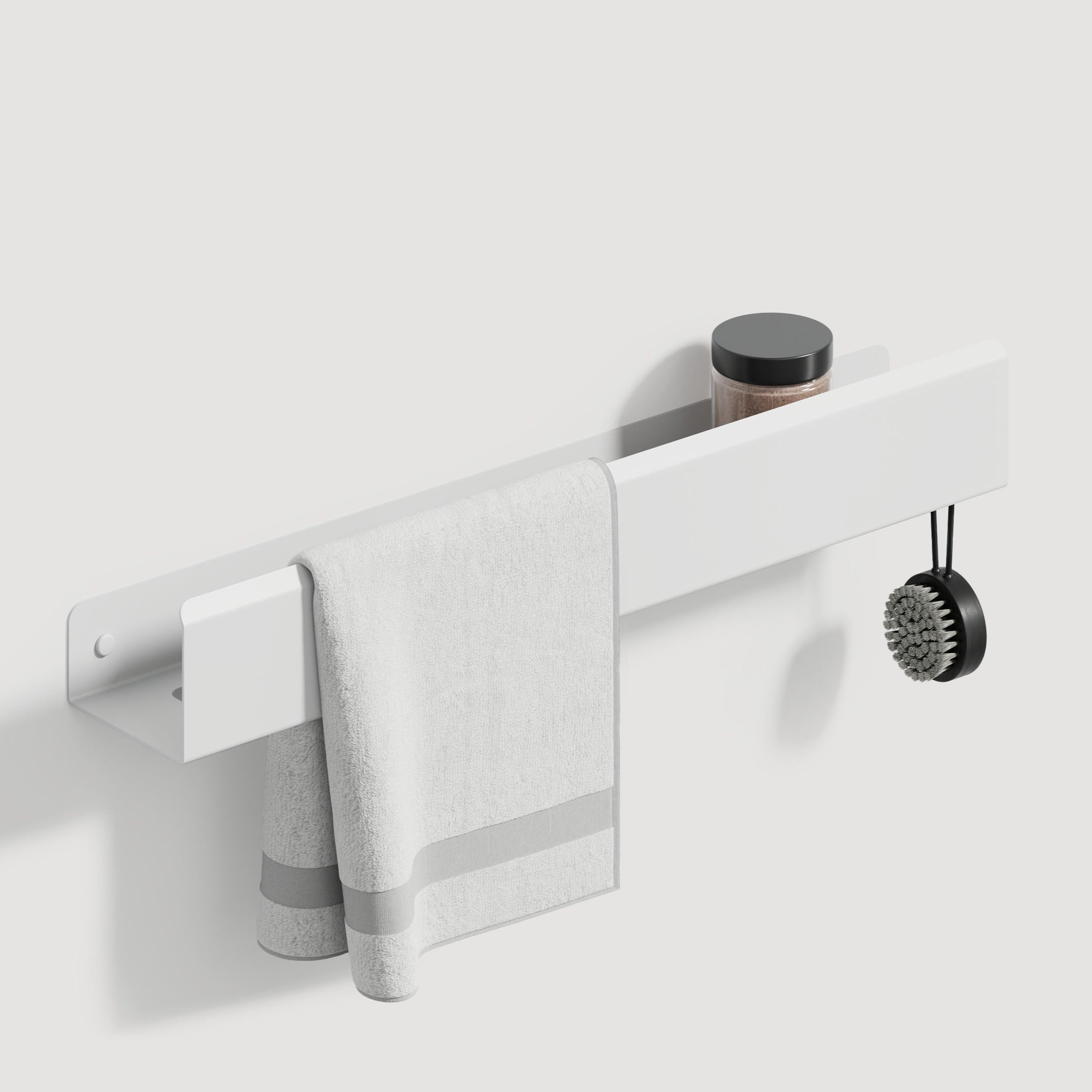 white matte bathroom shelf