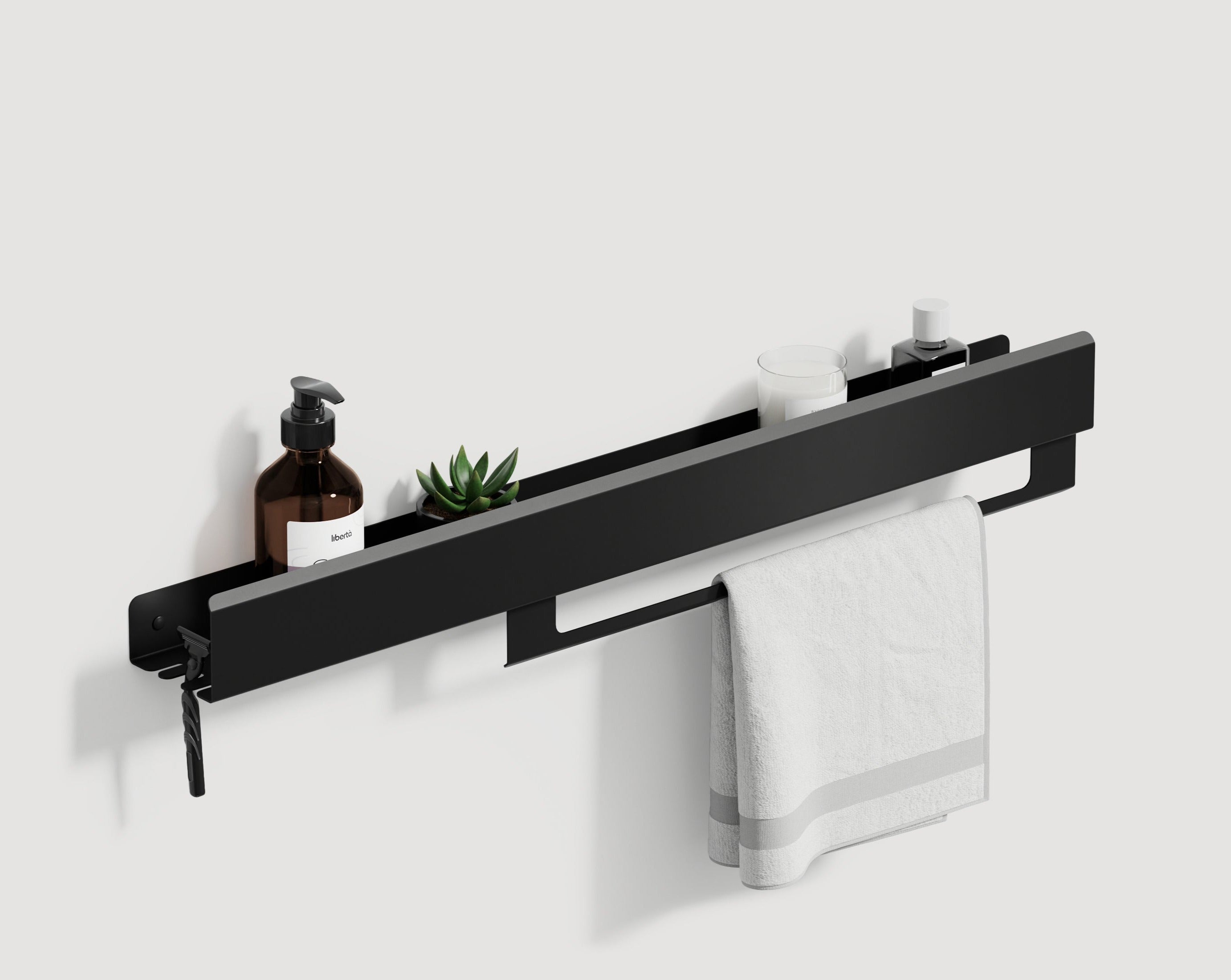 loft shelf with right towel holder