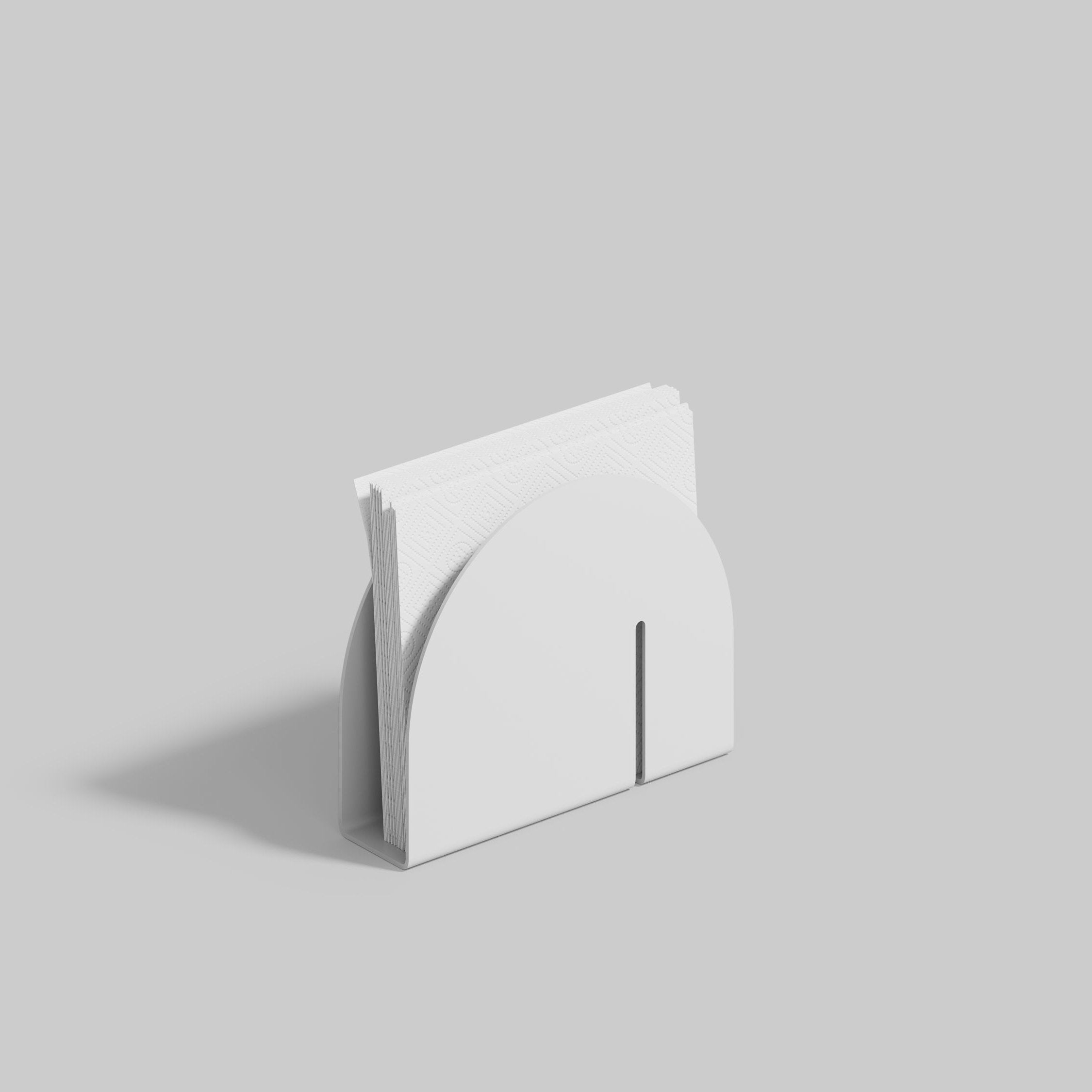 White napkin holder