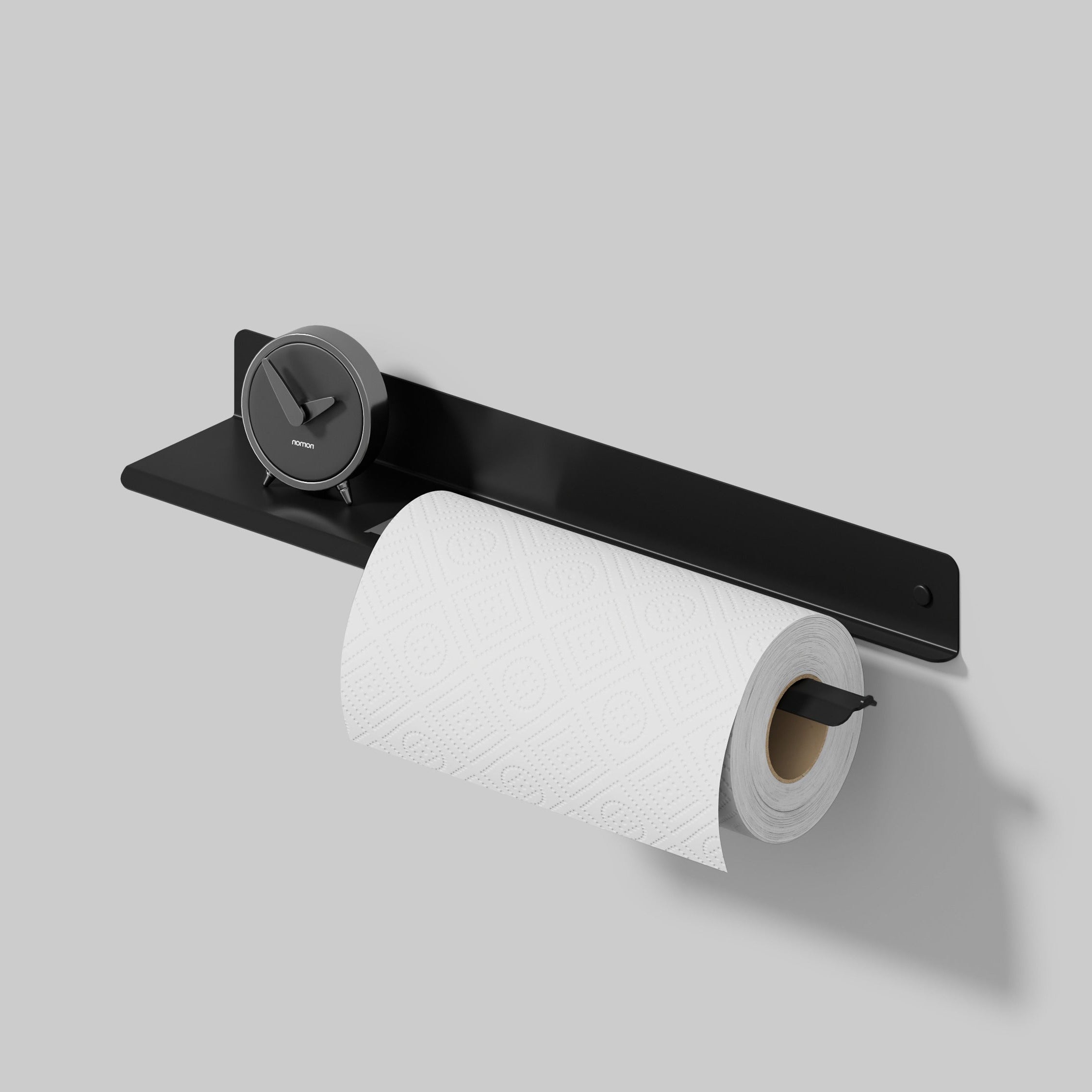 black paper towel holder 400mm