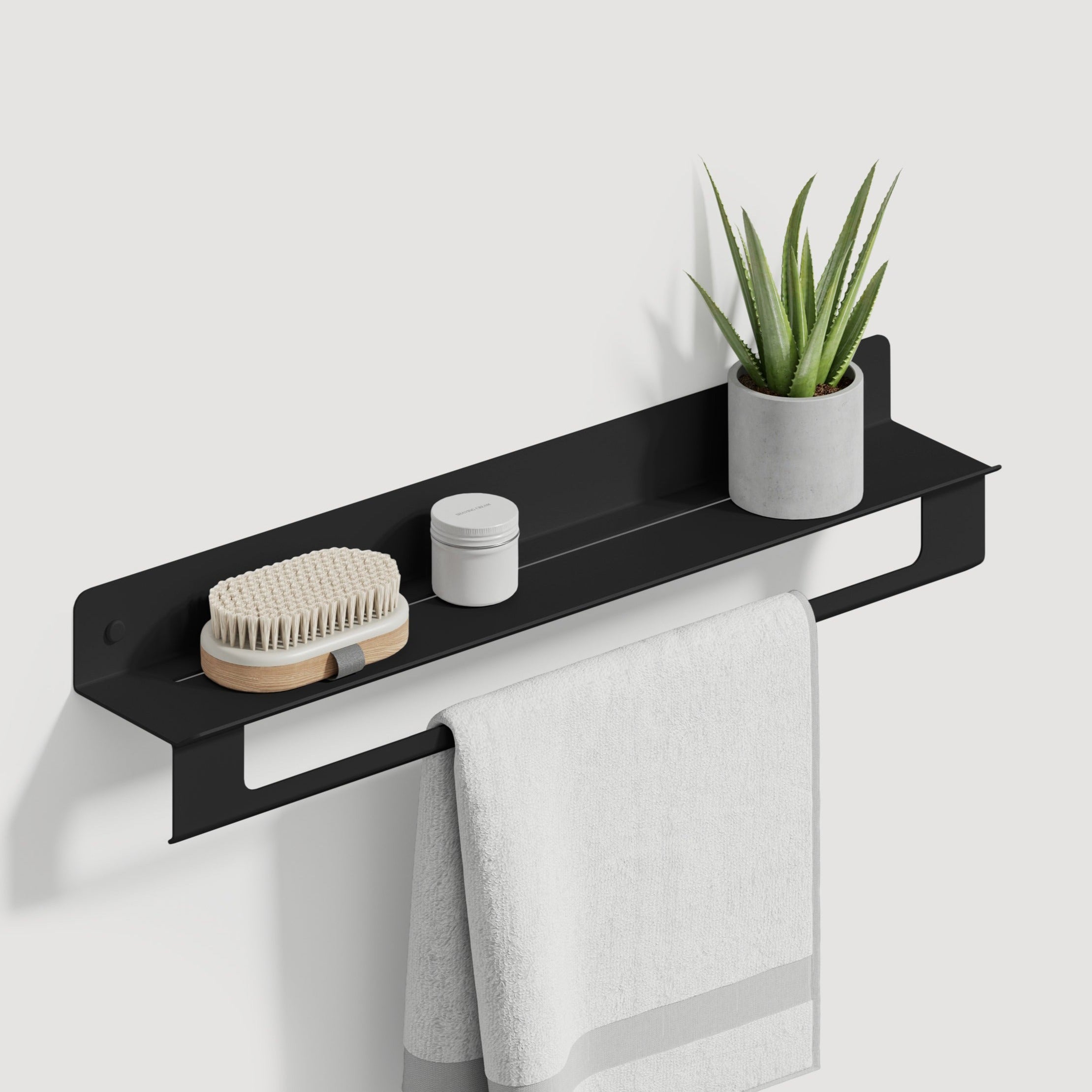 black towel holder