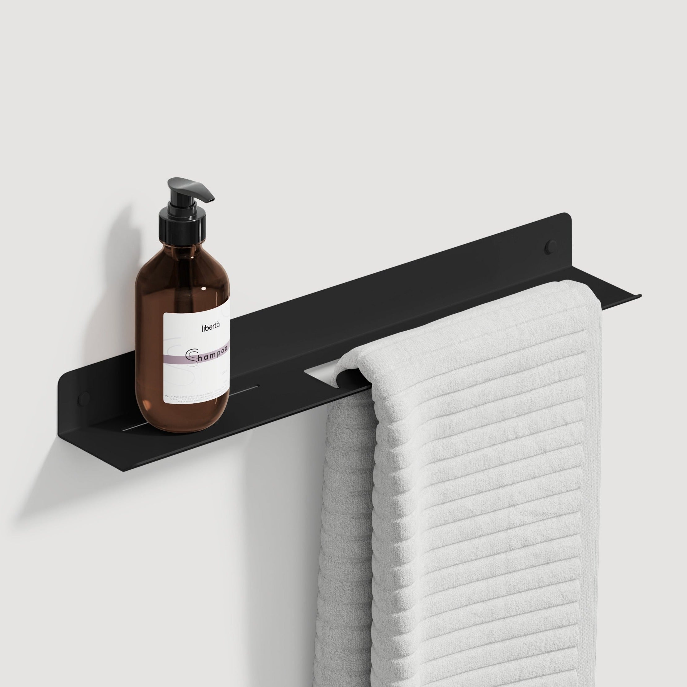 Shelf With Towel Rack On Right Plain