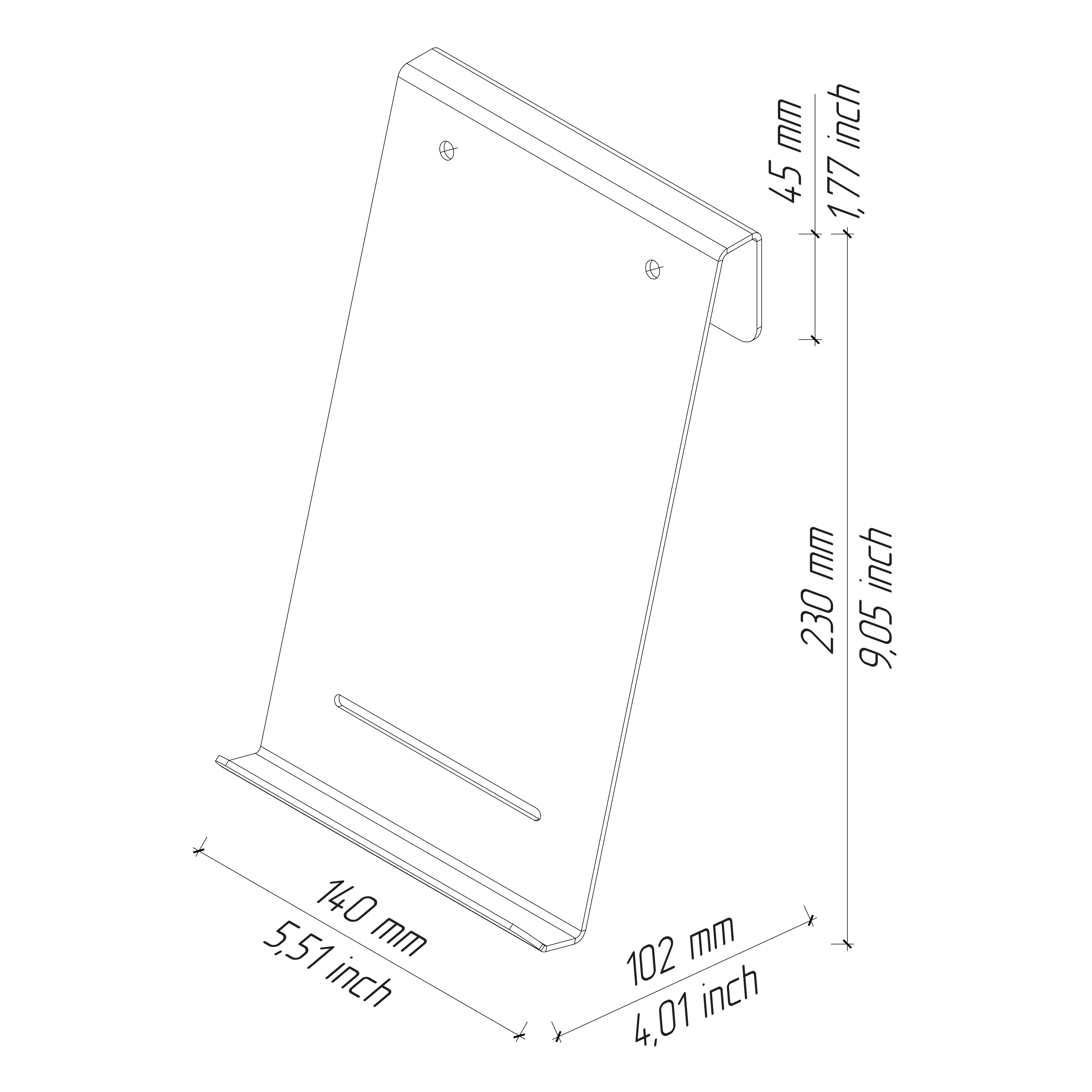 tablet holder drawing